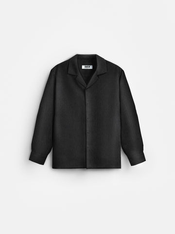 Oversize Crepe Shirt - Black