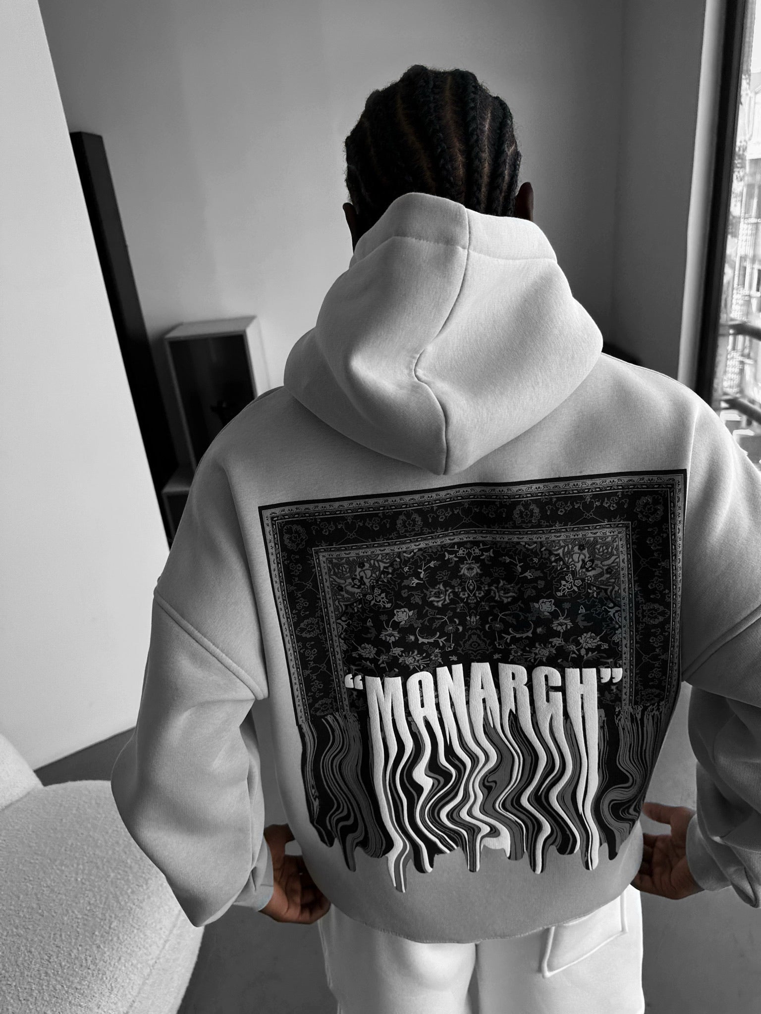 Oversize Monarch Hoodie - Grey