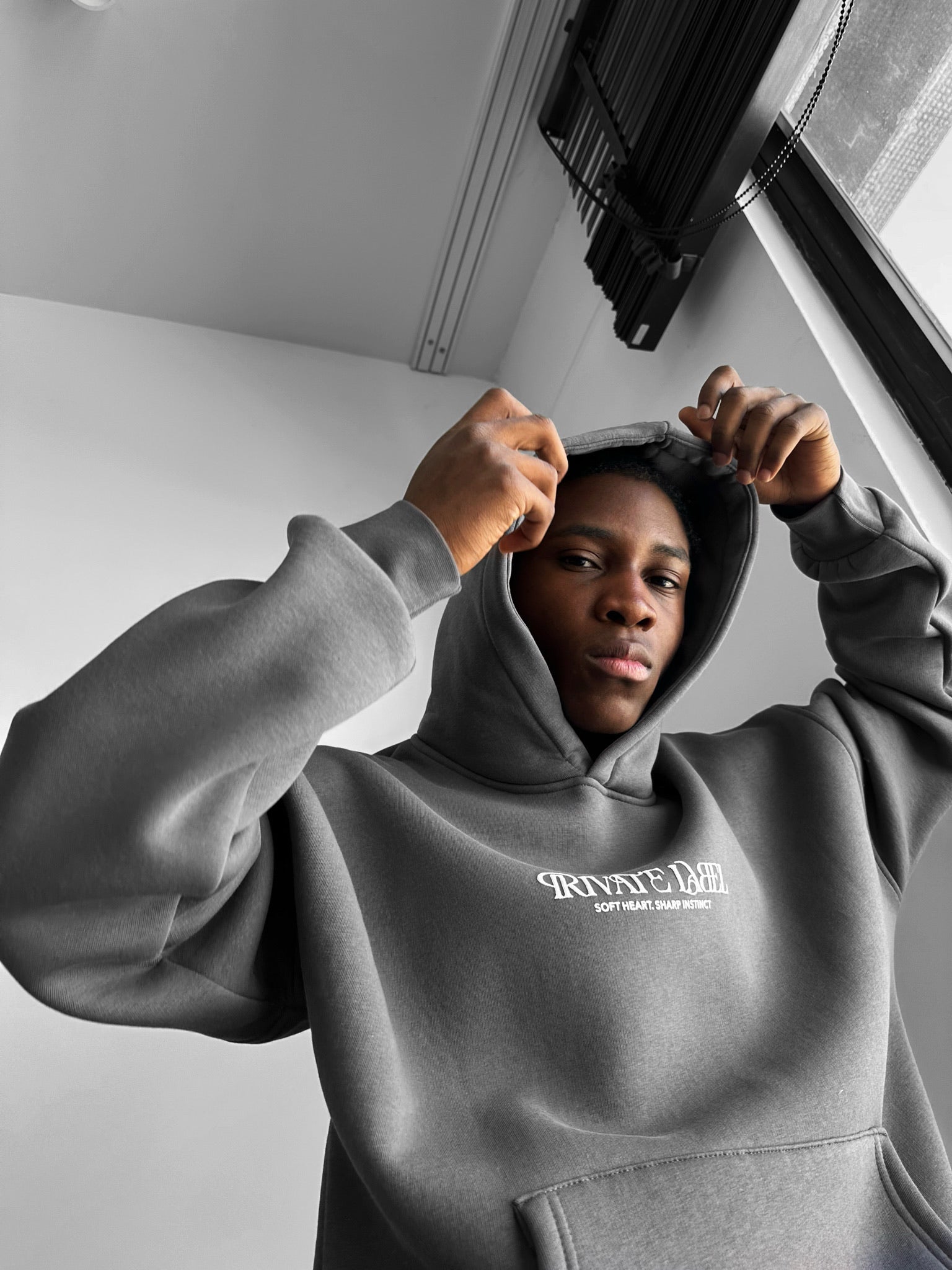 Oversize Private Label Hoodie - Anthracite