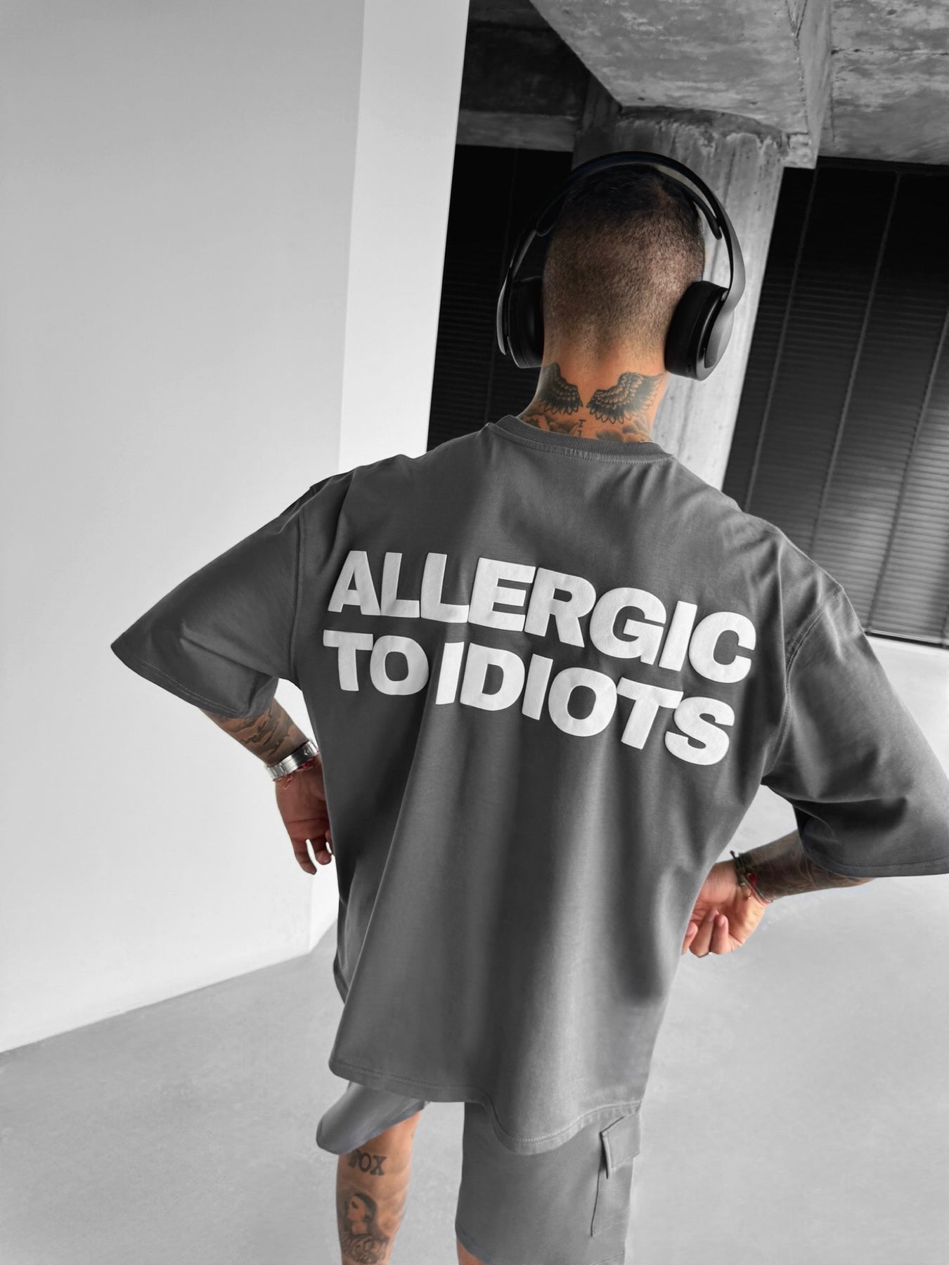 Oversize Statement T-shirt - Anthracite