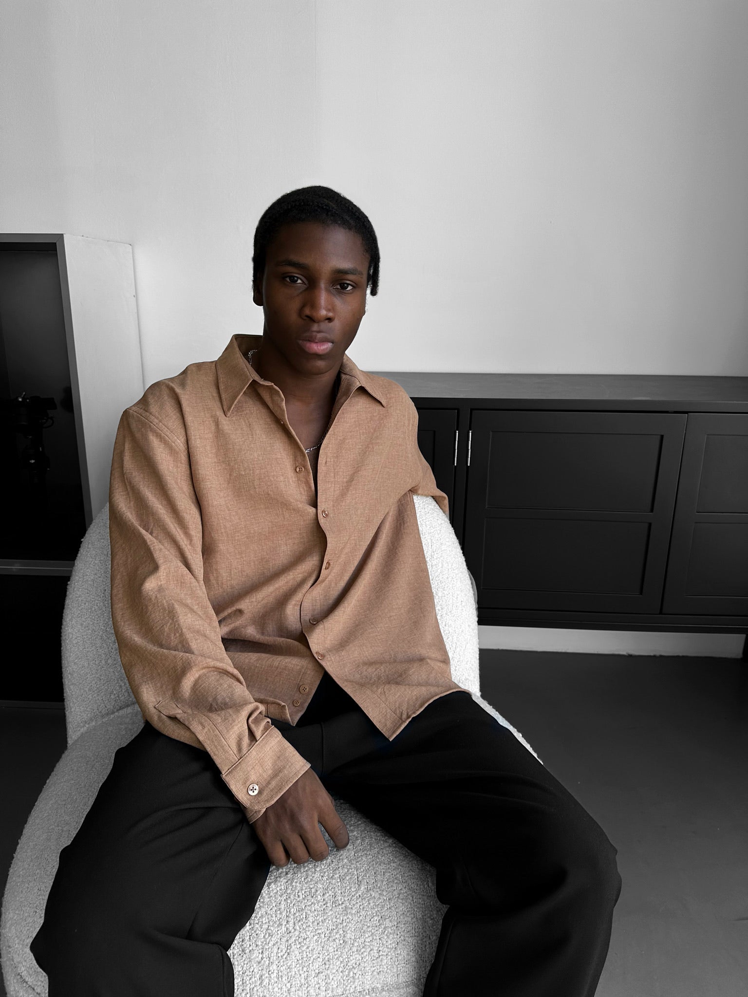 Oversize Oxford Shirt - Camel