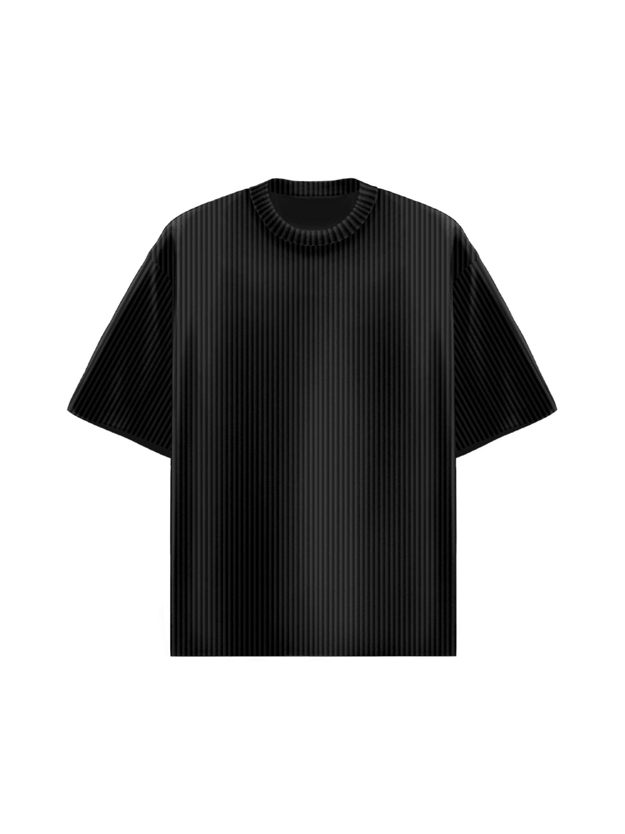 Oversize Cord Tee - Black