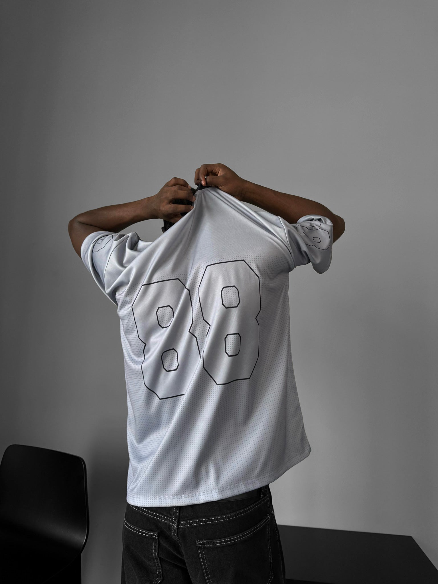 Oversize Varsity Mafia T-Shirt - Grey