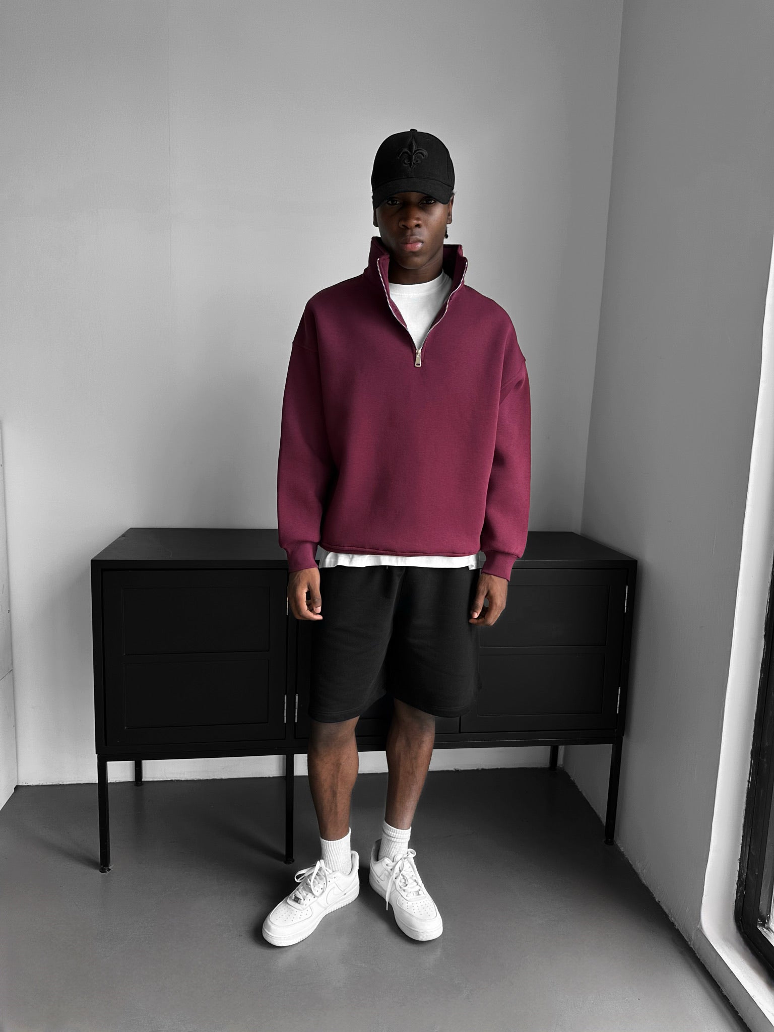 Oversize Half-Zip Polo Sweatshirt - Port Royale