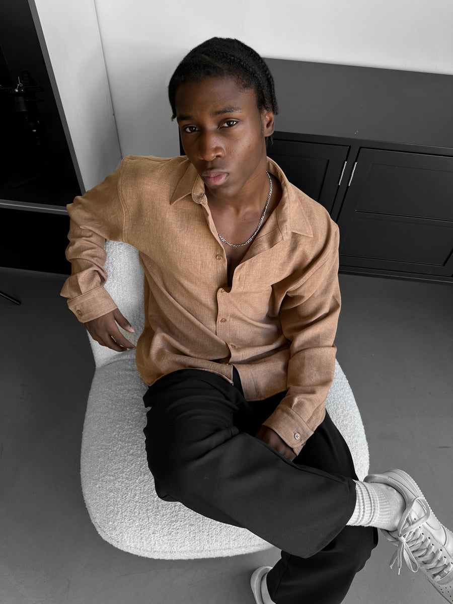 Oversize Oxford Shirt - Camel