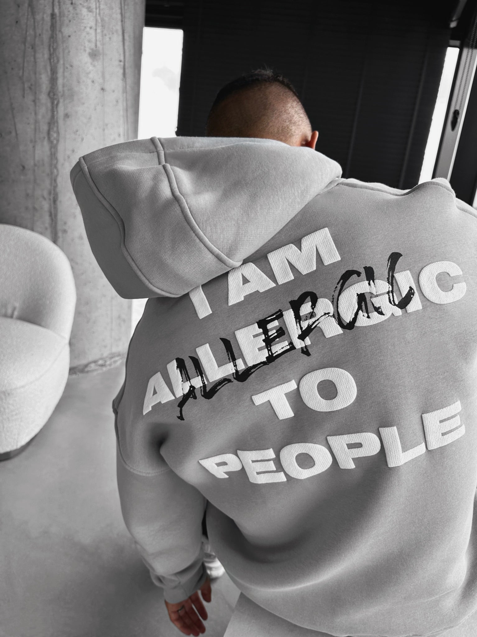 Oversize Allergic Hoodie - Grey