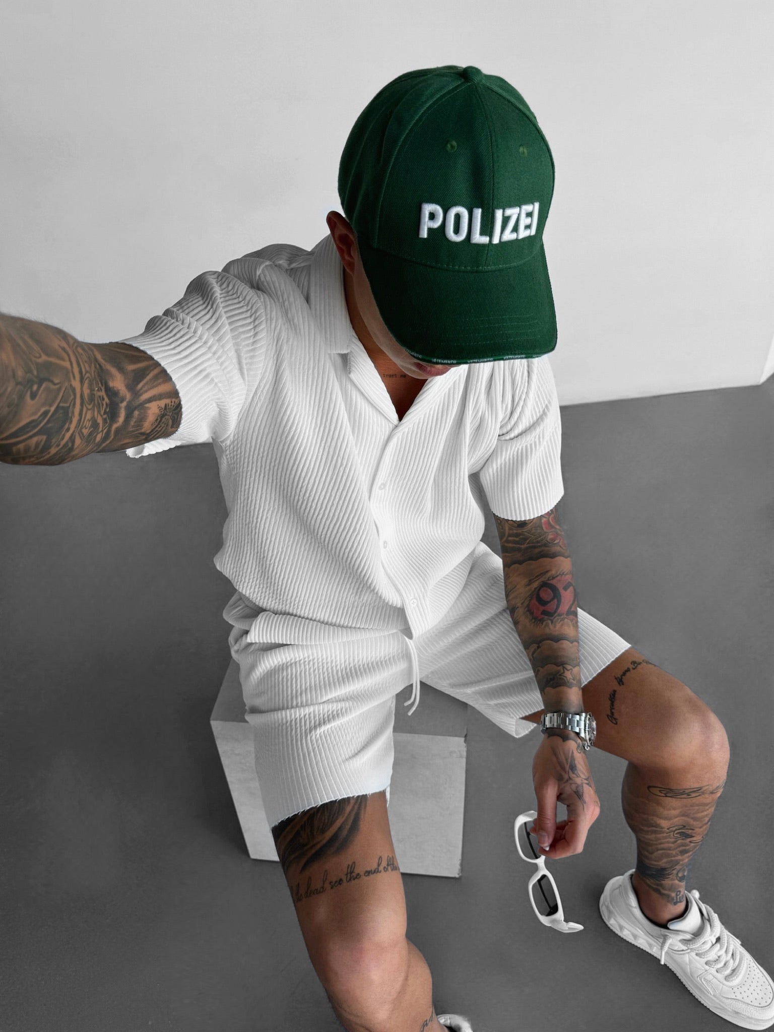 Oversize Ribbed Shirt - White