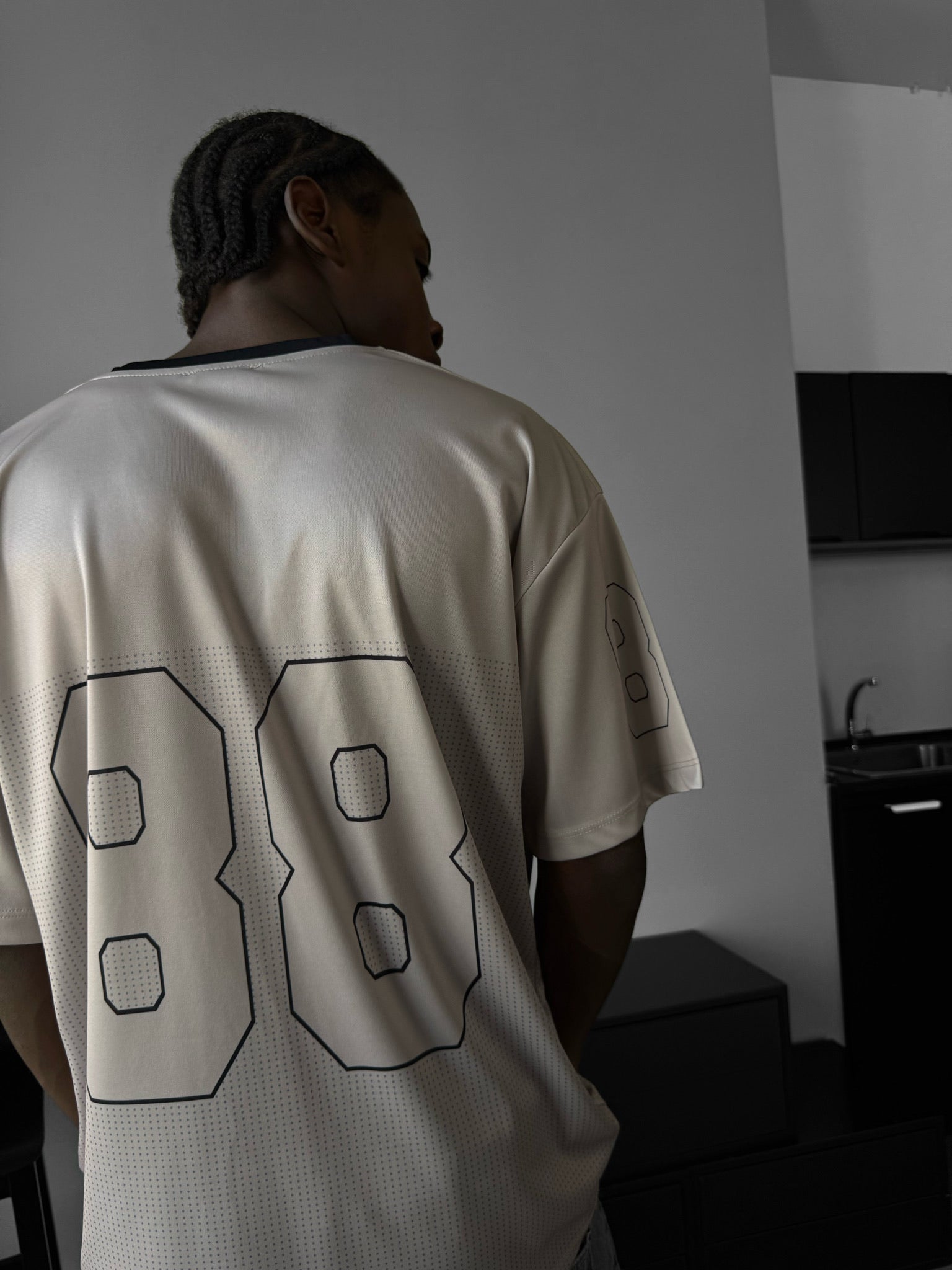 Oversize Varsity Mafia T-Shirt - Stone