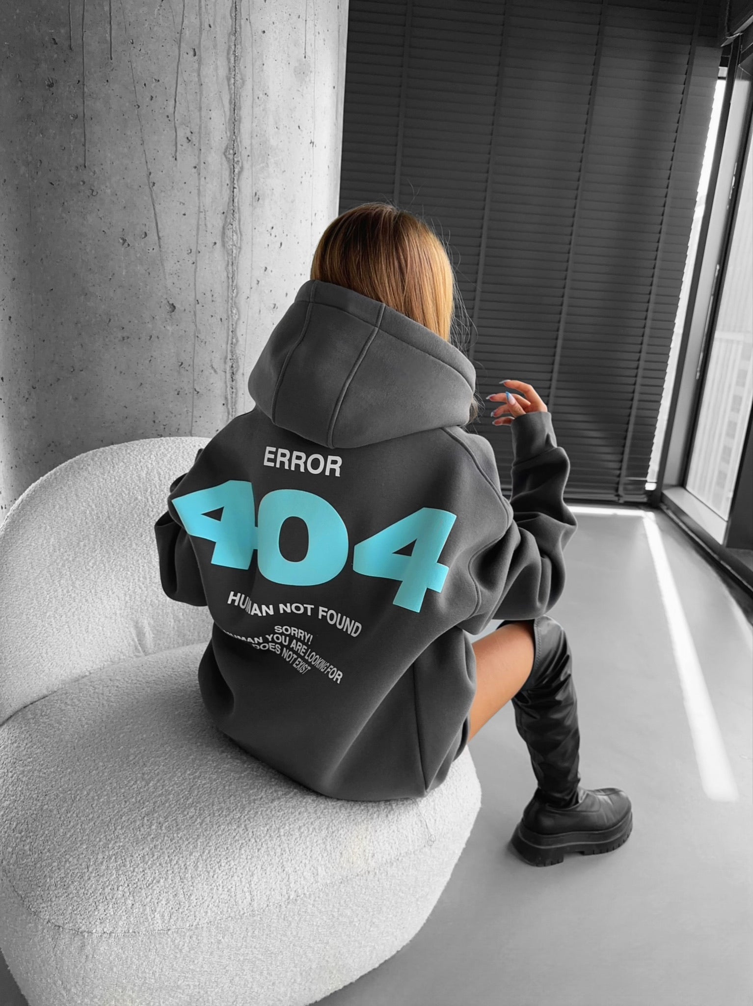 Oversize 404 Hoodie - Anthracite