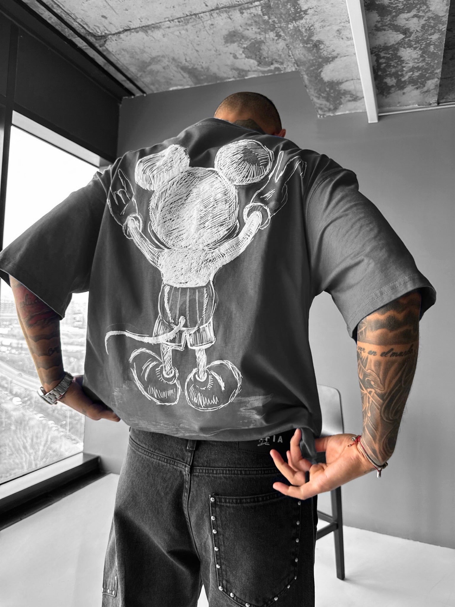 Oversize Mouse T-shirt - Anthracite