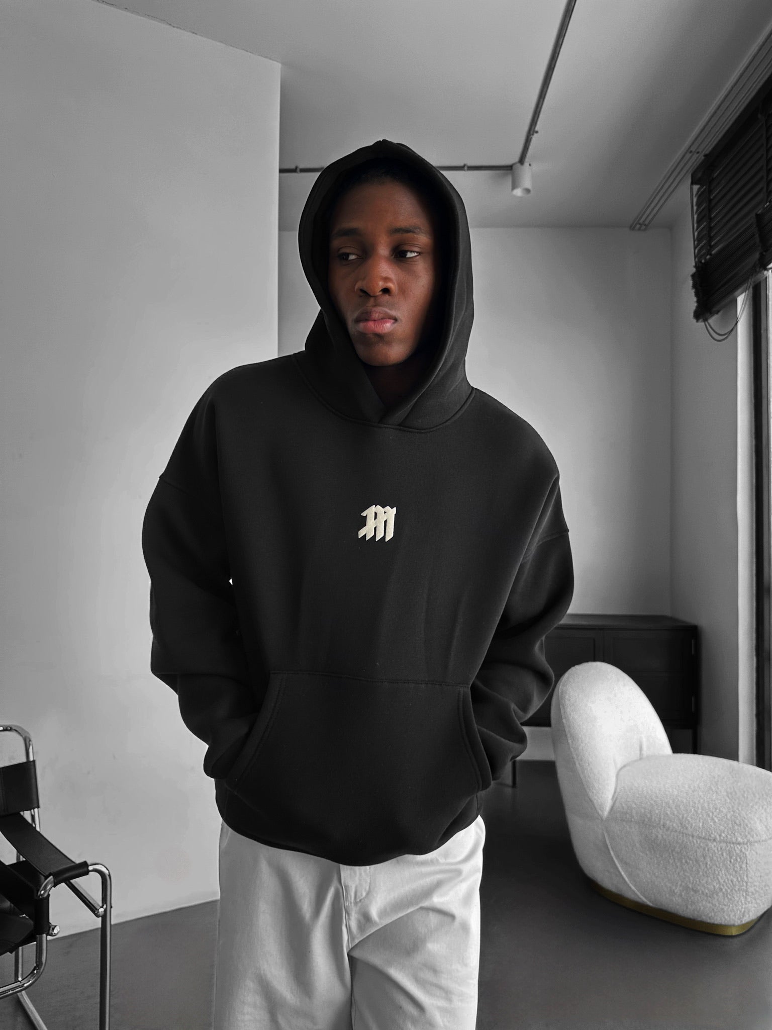 Oversize Popeye Hoodie - Black