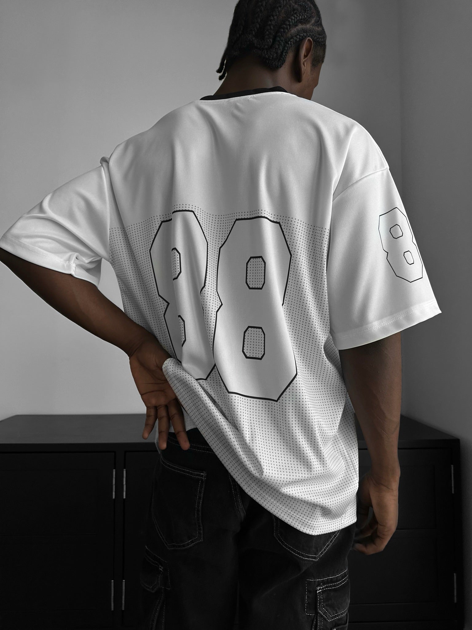 Oversize Varsity Mafia T-Shirt - Ecru