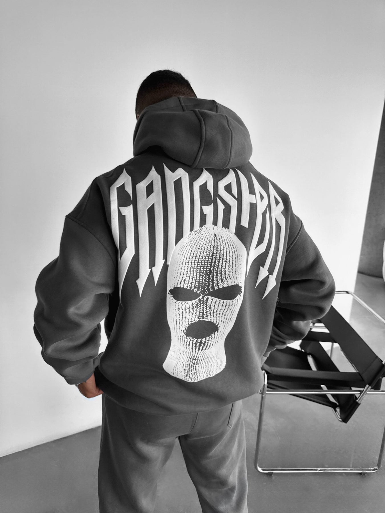 Oversize Gangster Hoodie - Anthracite