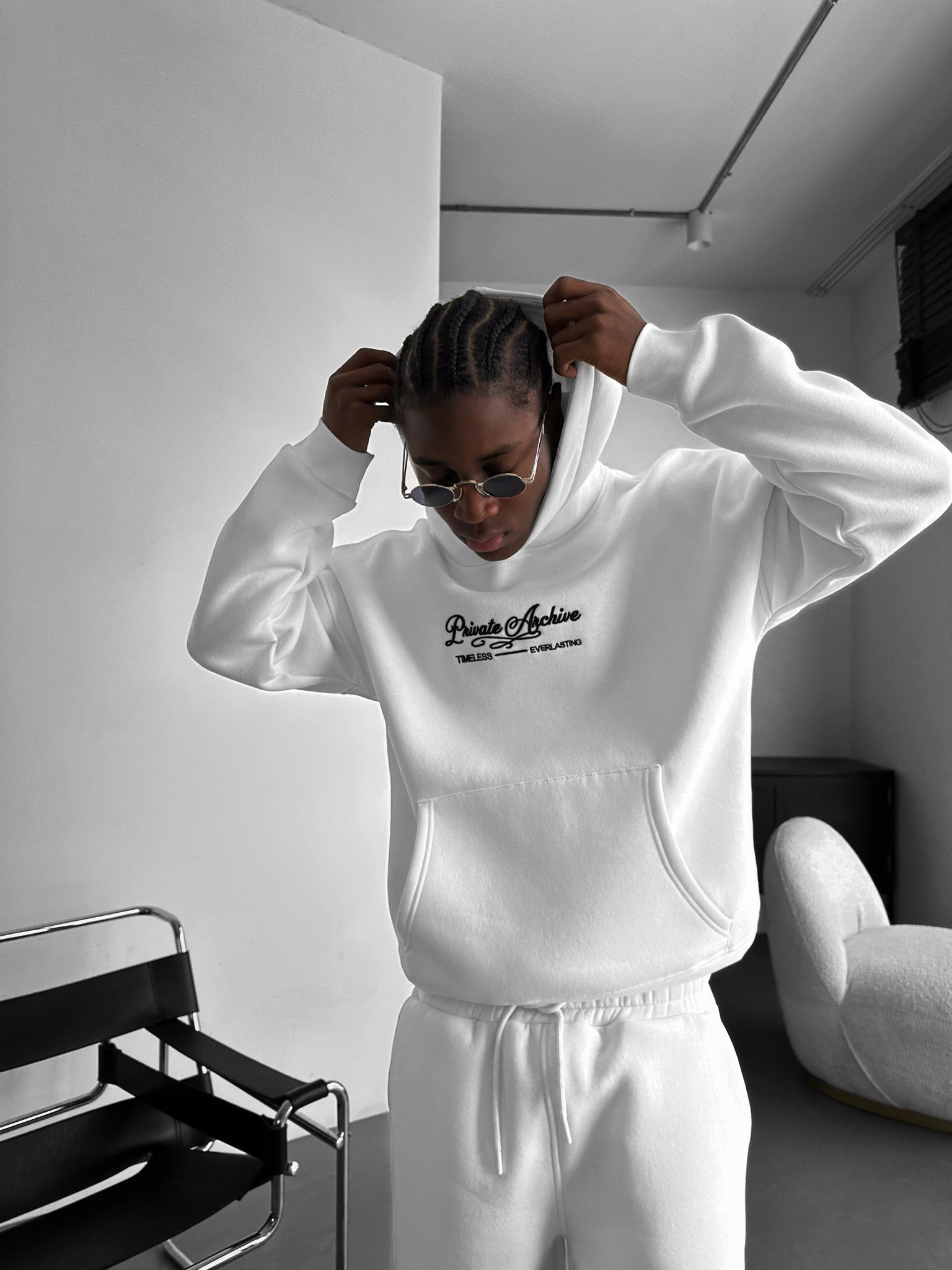 Oversize Private Archive Hoodie - Ecru