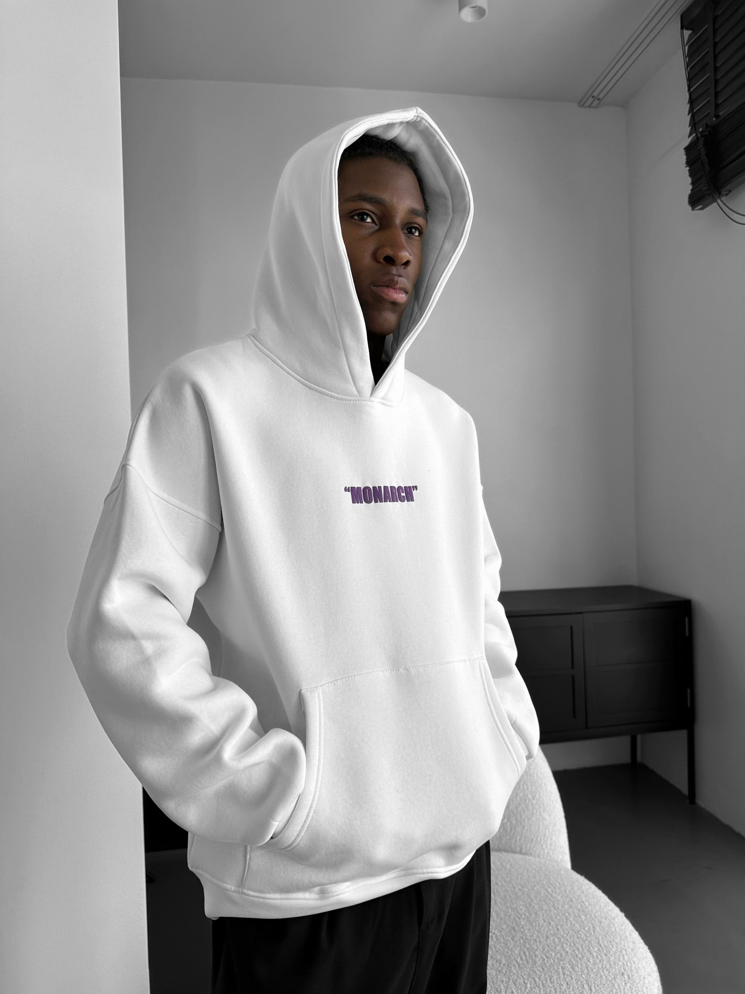Oversize Monarch Hoodie - Ecru