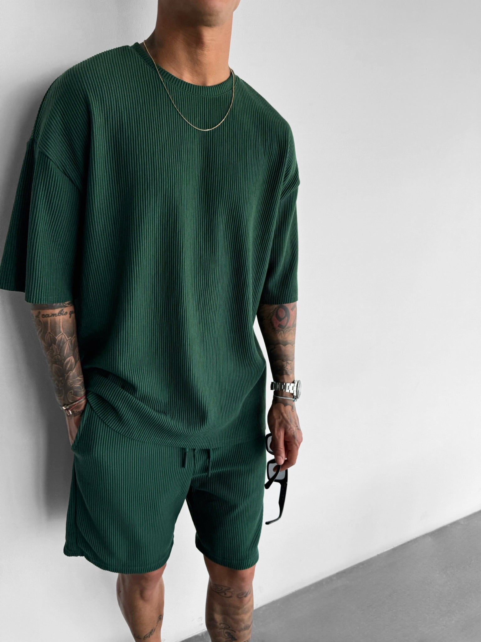 Oversize Cord Tee - Green