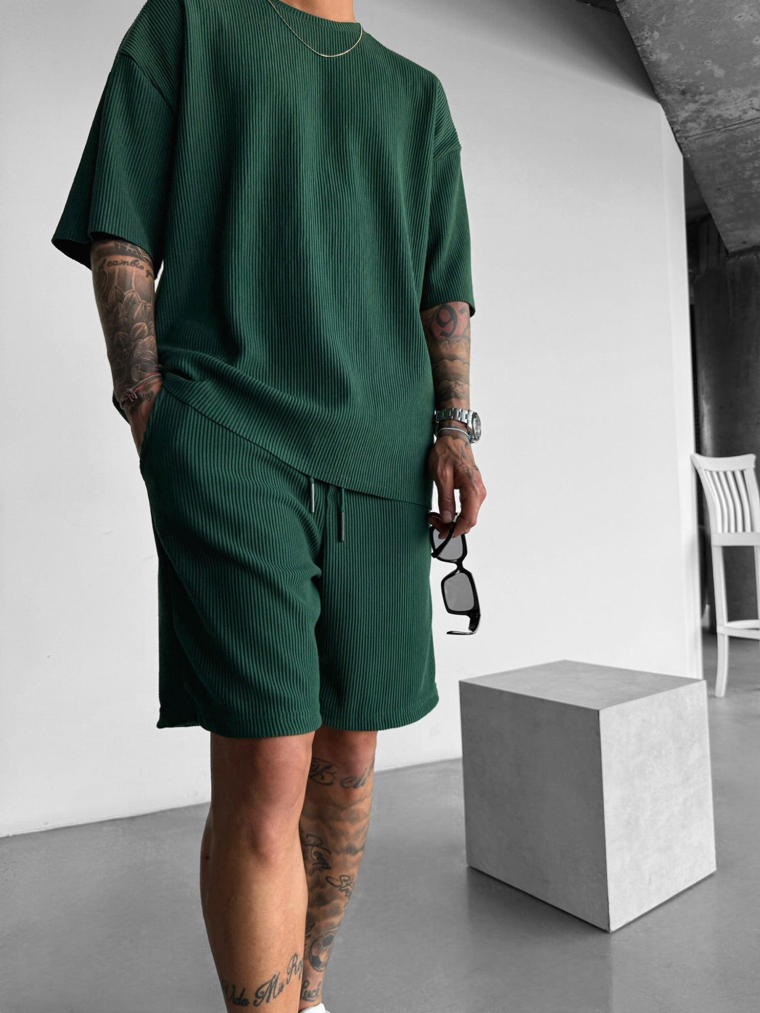 Oversize Cord Tee - Green