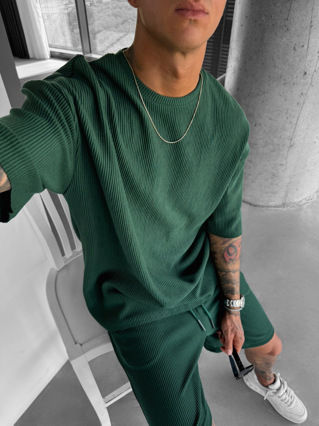 Oversize Cord Tee - Green