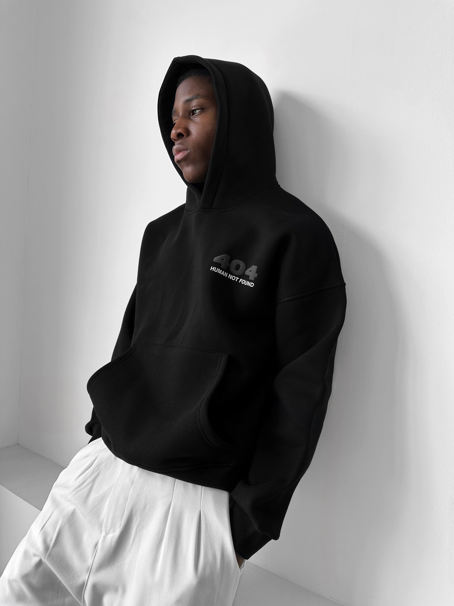 Oversize 404 Hoodie - Black