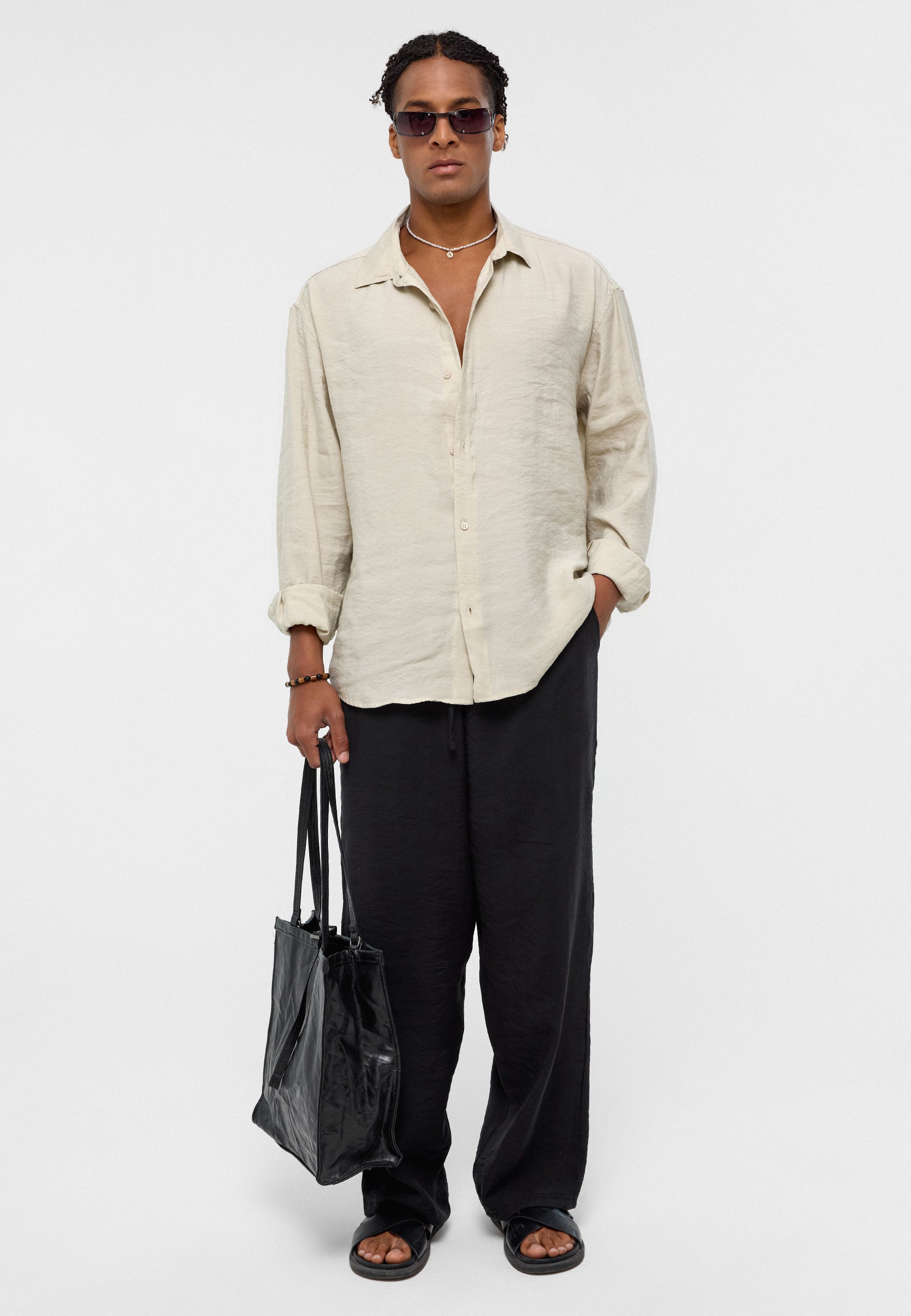 Warm Honey Beige Oversized Modal Shirt – Soft & Elevated Everyday Essential