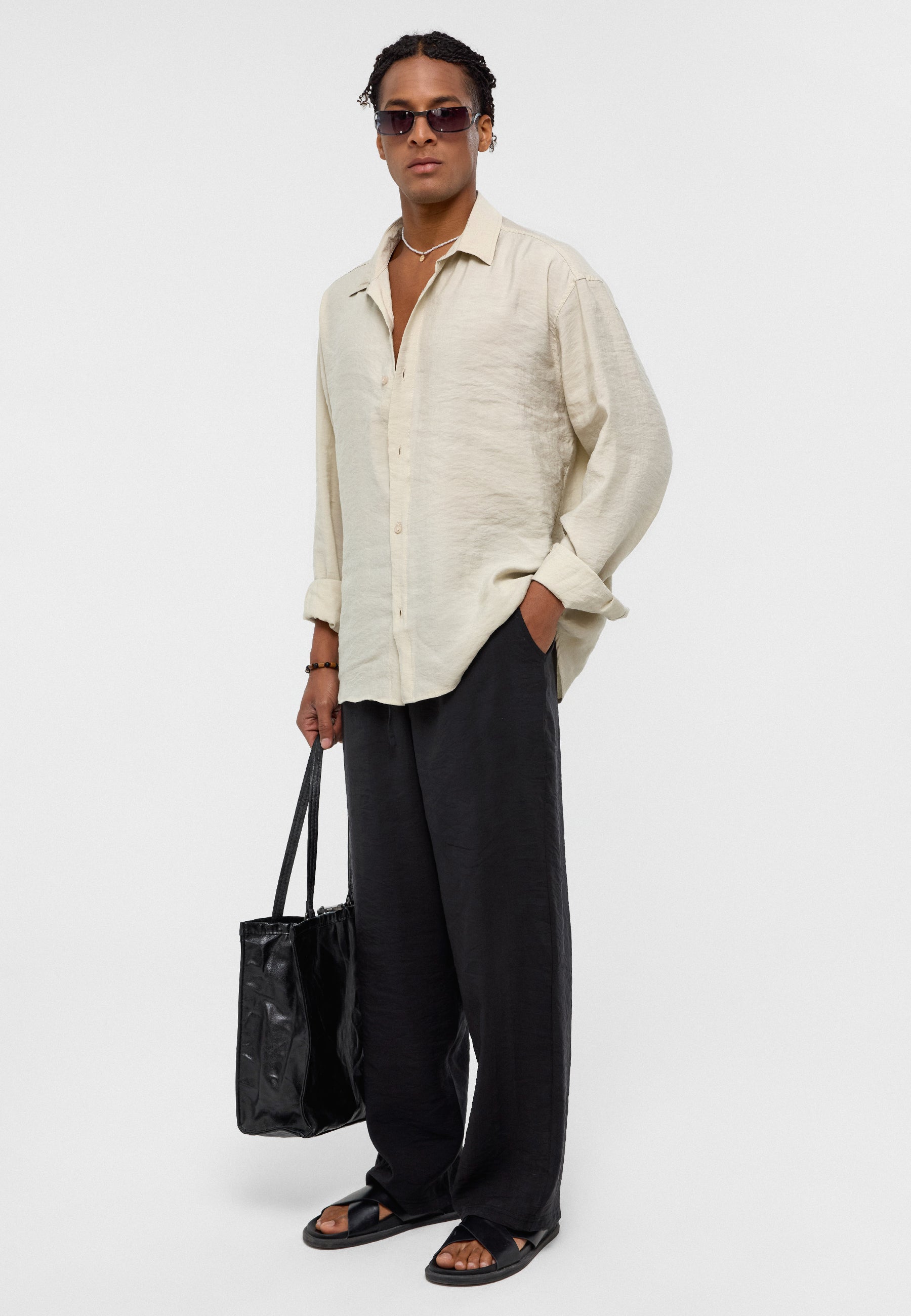 Warm Honey Beige Oversized Modal Shirt – Soft & Elevated Everyday Essential