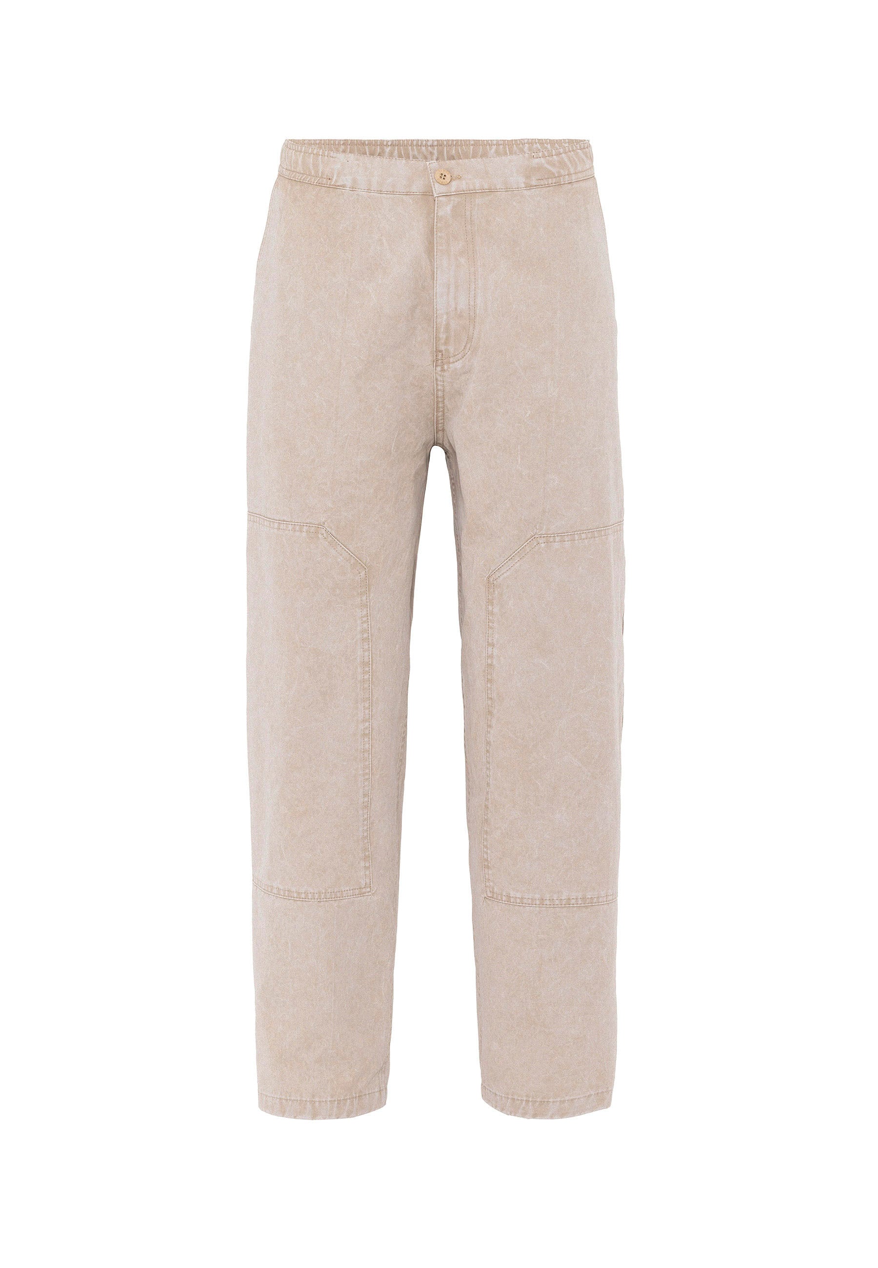 Oversized Washed Woven Pants – Relaxed Volume with Garment-Washed Texture