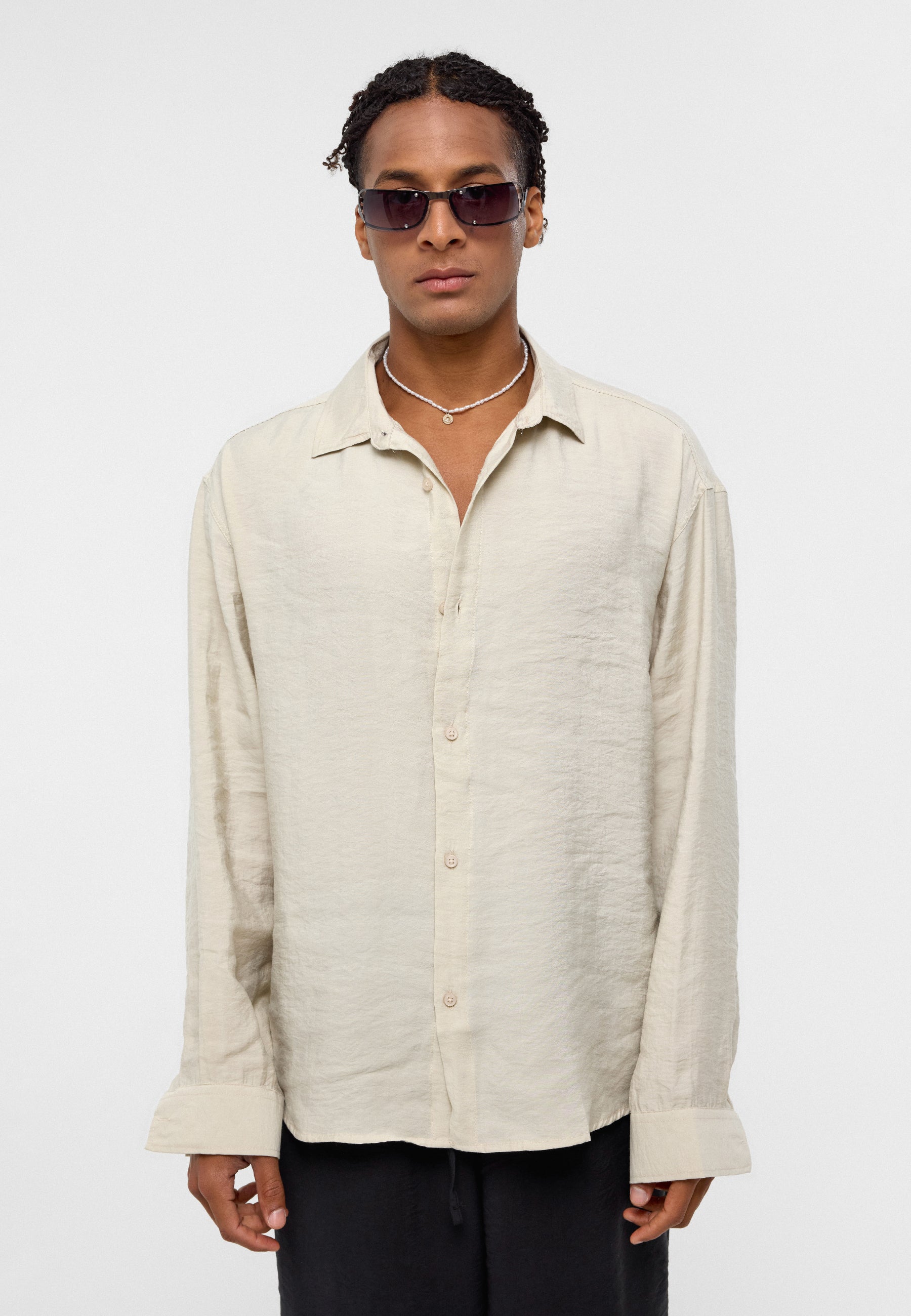 Warm Honey Beige Oversized Modal Shirt – Soft & Elevated Everyday Essential