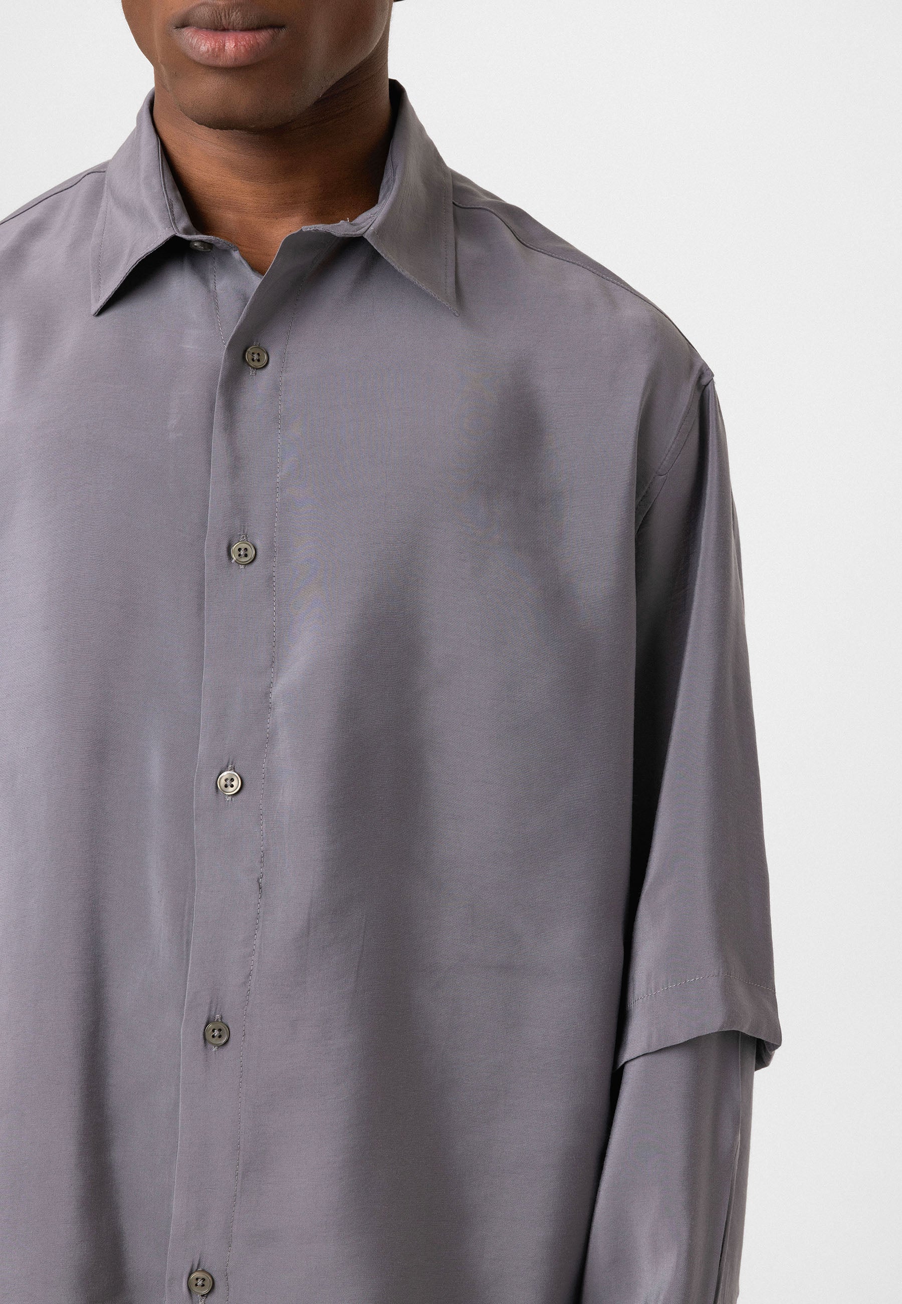 Cream Beige Button-Up Shirt – Relaxed Comfort Fit for Daily Wear