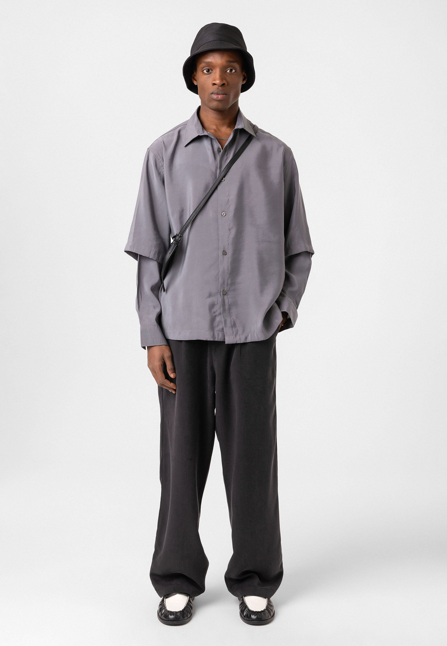 Cream Beige Button-Up Shirt – Relaxed Comfort Fit for Daily Wear