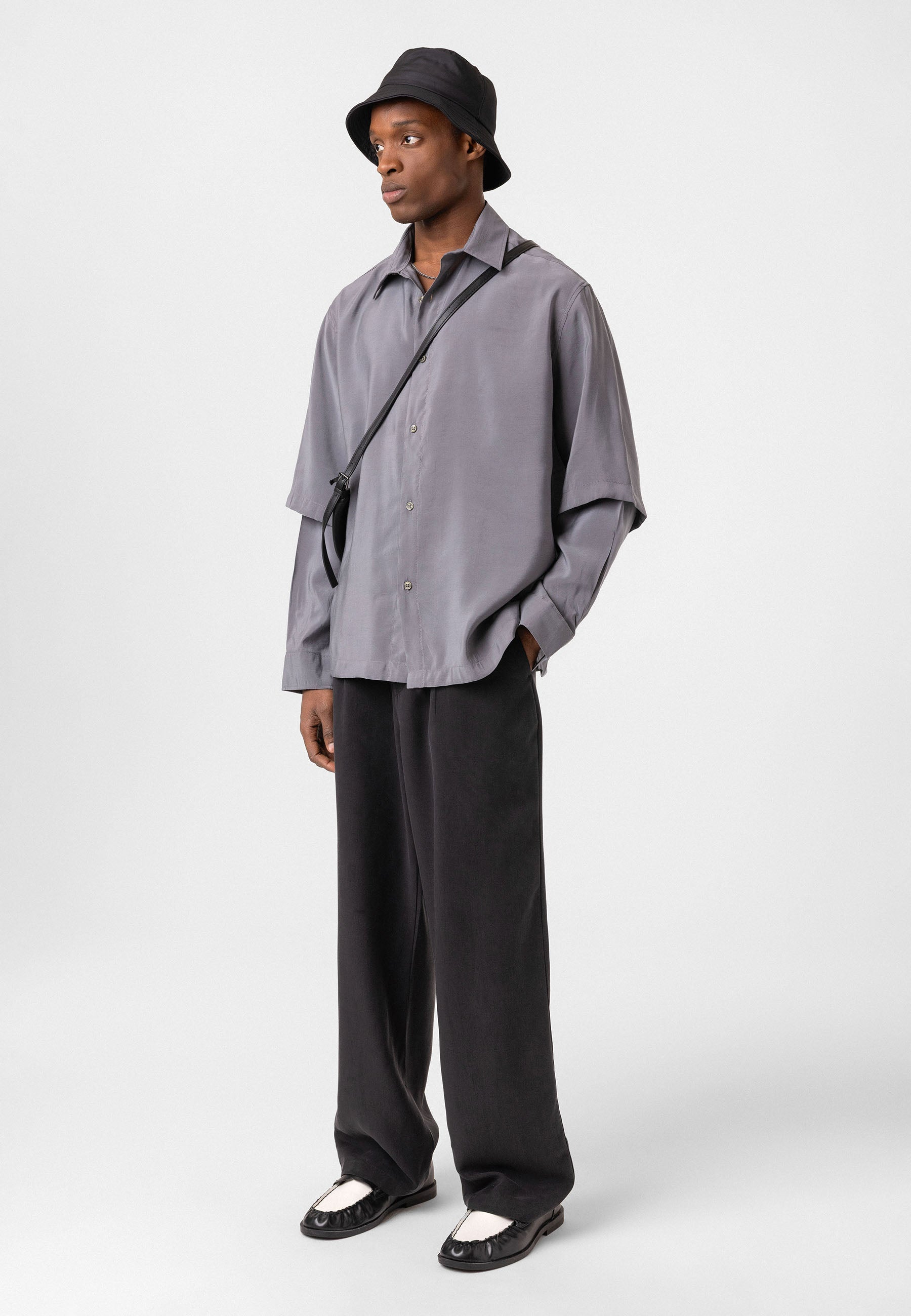 Cream Beige Button-Up Shirt – Relaxed Comfort Fit for Daily Wear