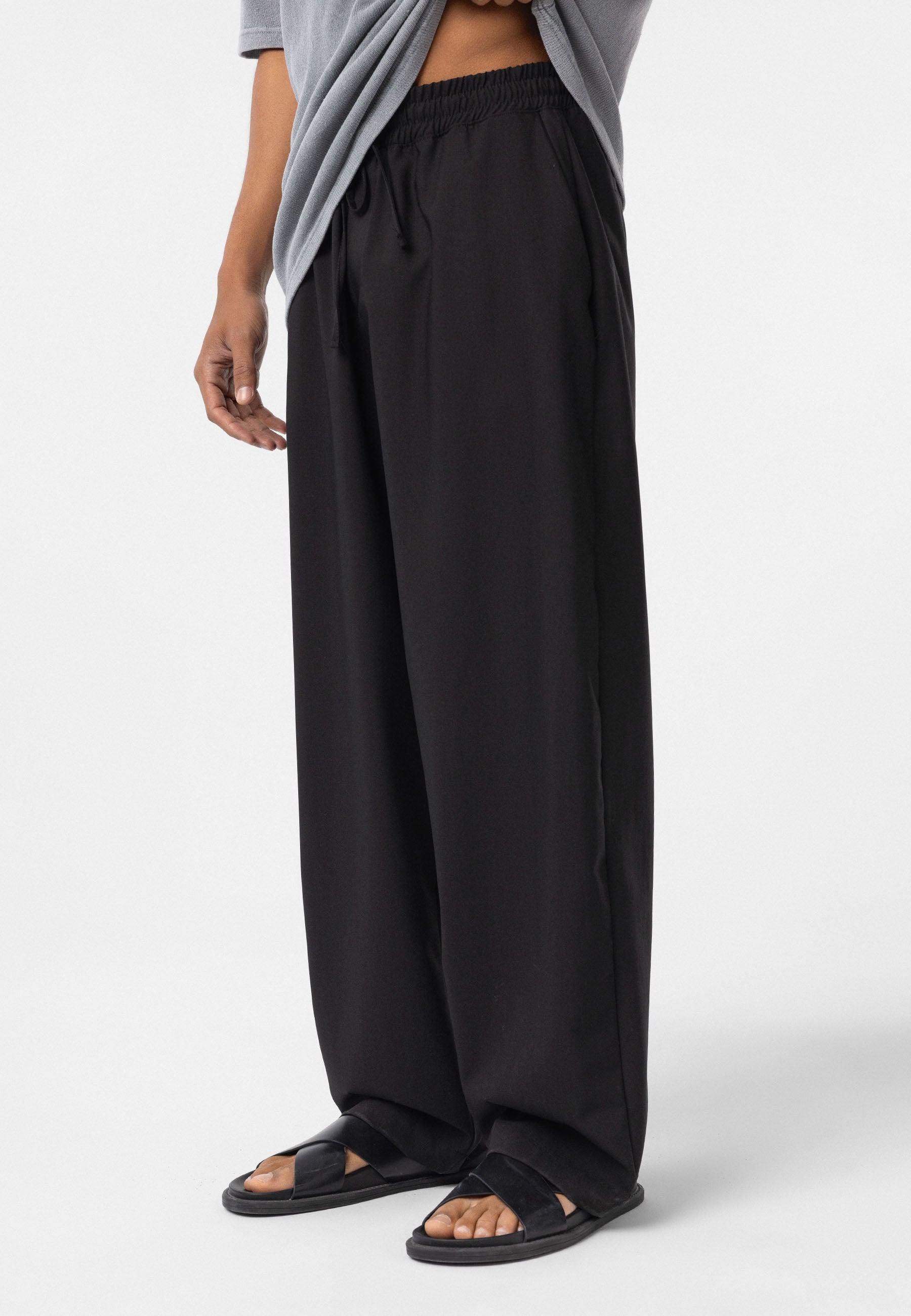 Slim Tapered Pants, Relaxed Fit Bottoms, Stretch Cotton Trousers, Neutral Casual Pants, Men’s Essential Taper Fit