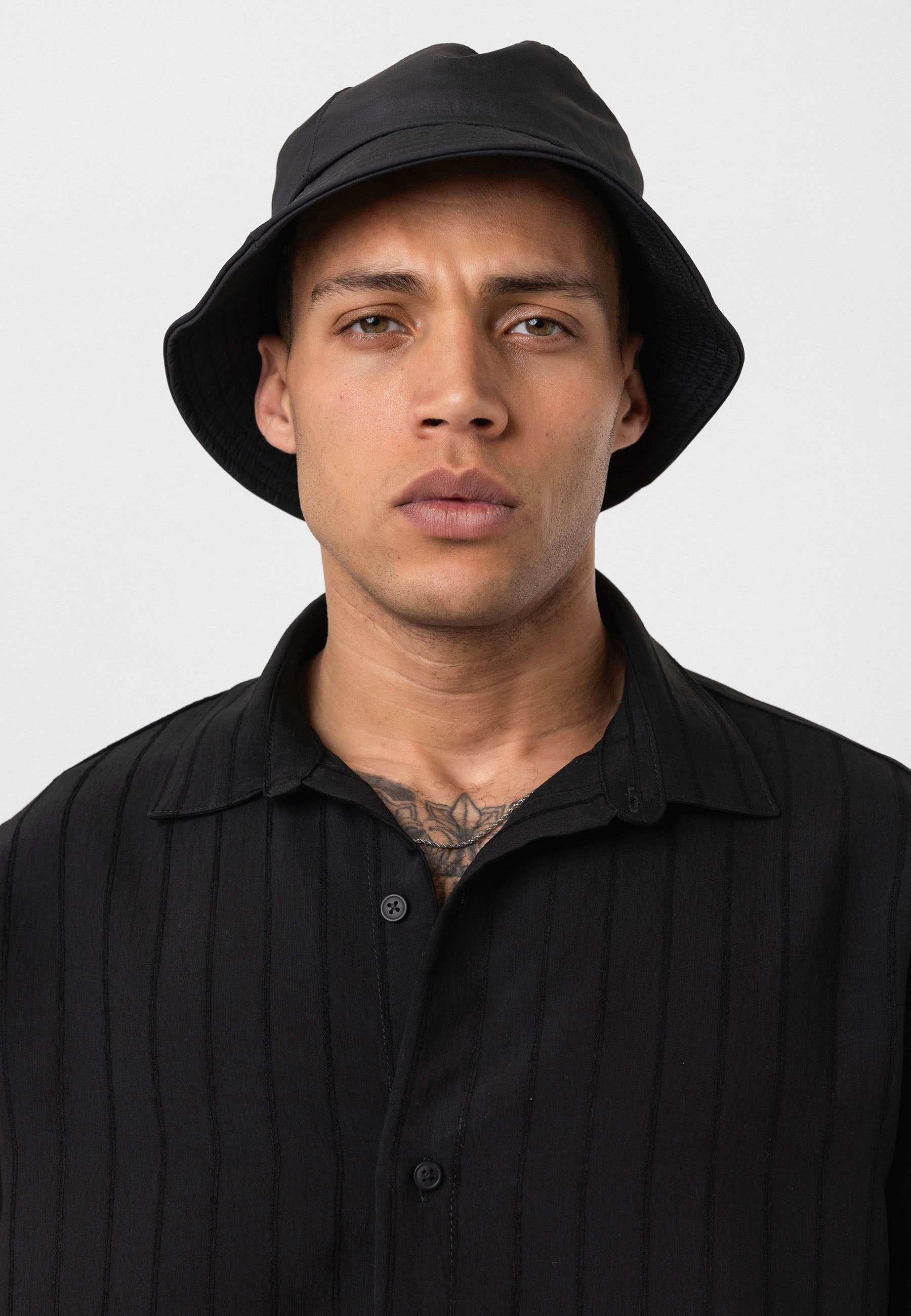 Black Button-Up Shirt – Relaxed Loose Fit