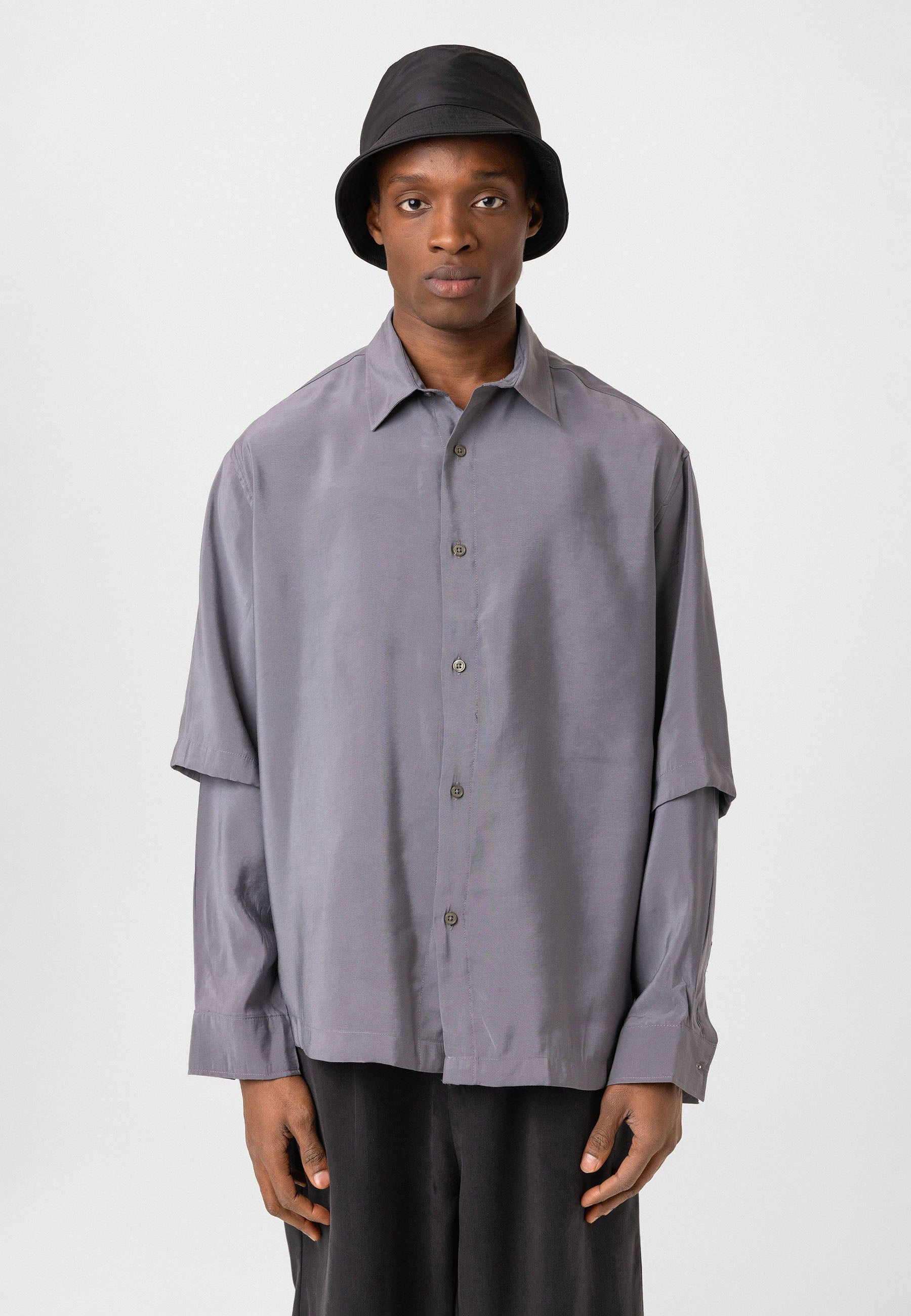 Cream Beige Button-Up Shirt – Relaxed Comfort Fit for Daily Wear