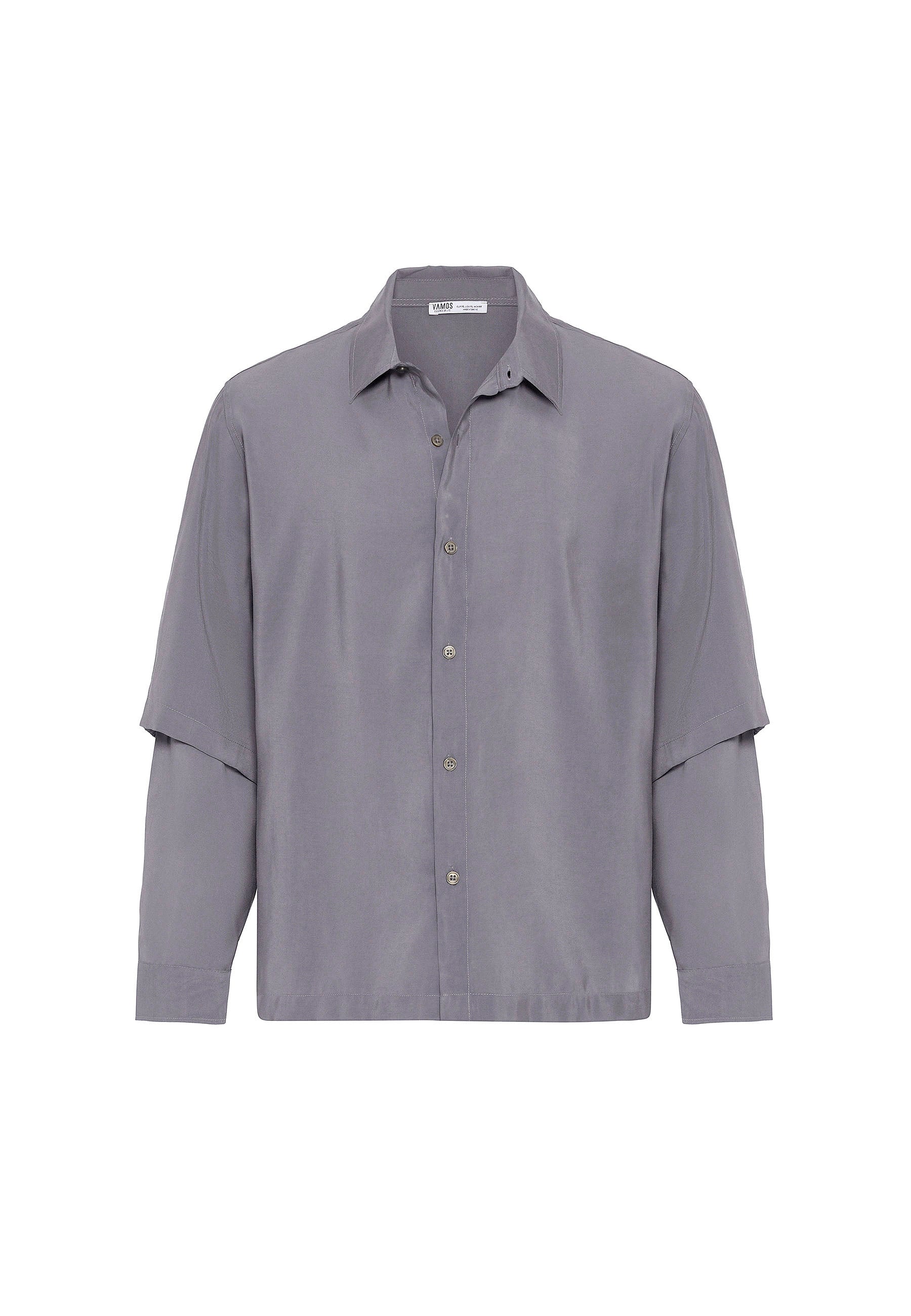 Cream Beige Button-Up Shirt – Relaxed Comfort Fit for Daily Wear