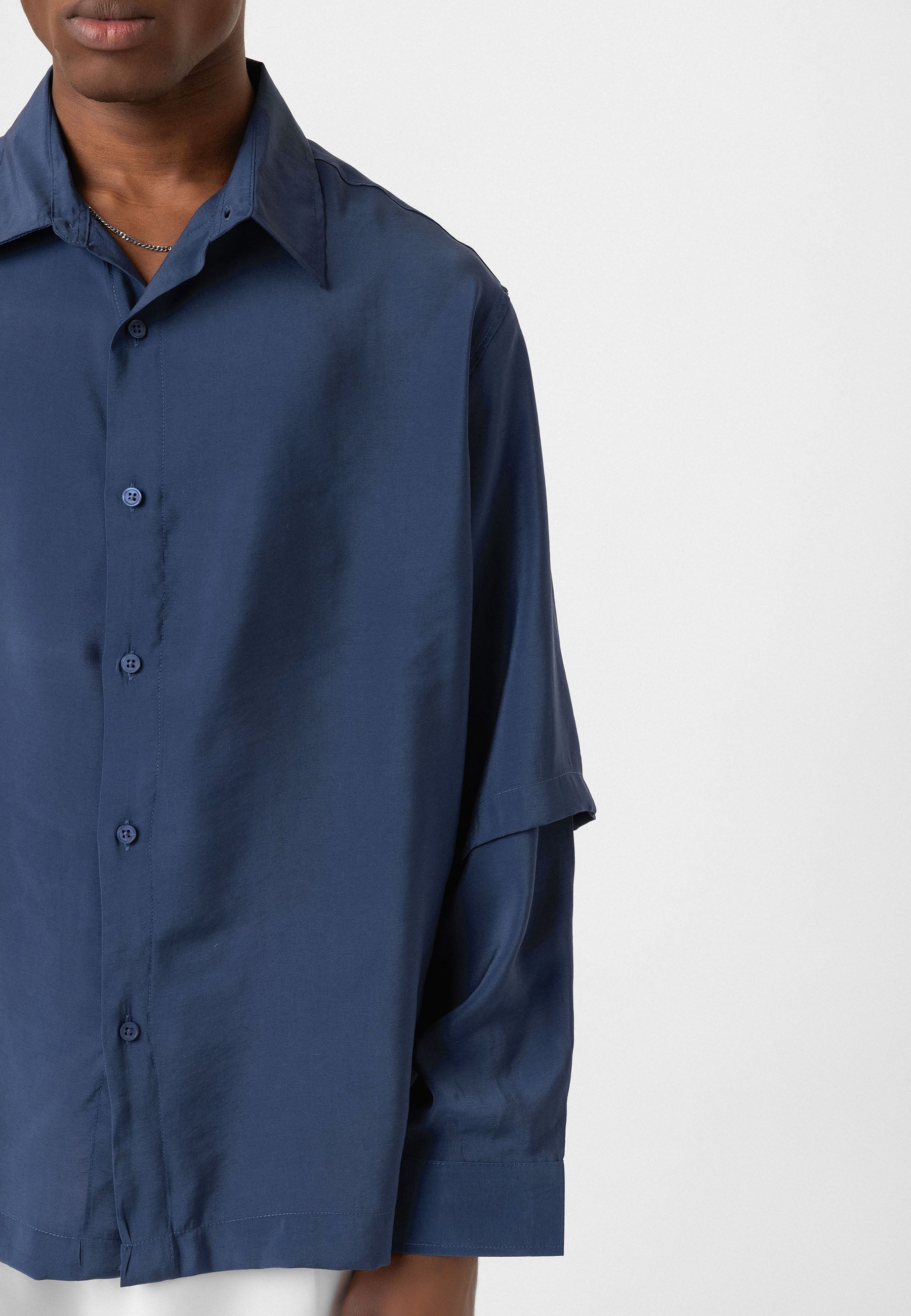 Muted Mauve Button-Up Shirt – Relaxed Fit with Modern Simplicity