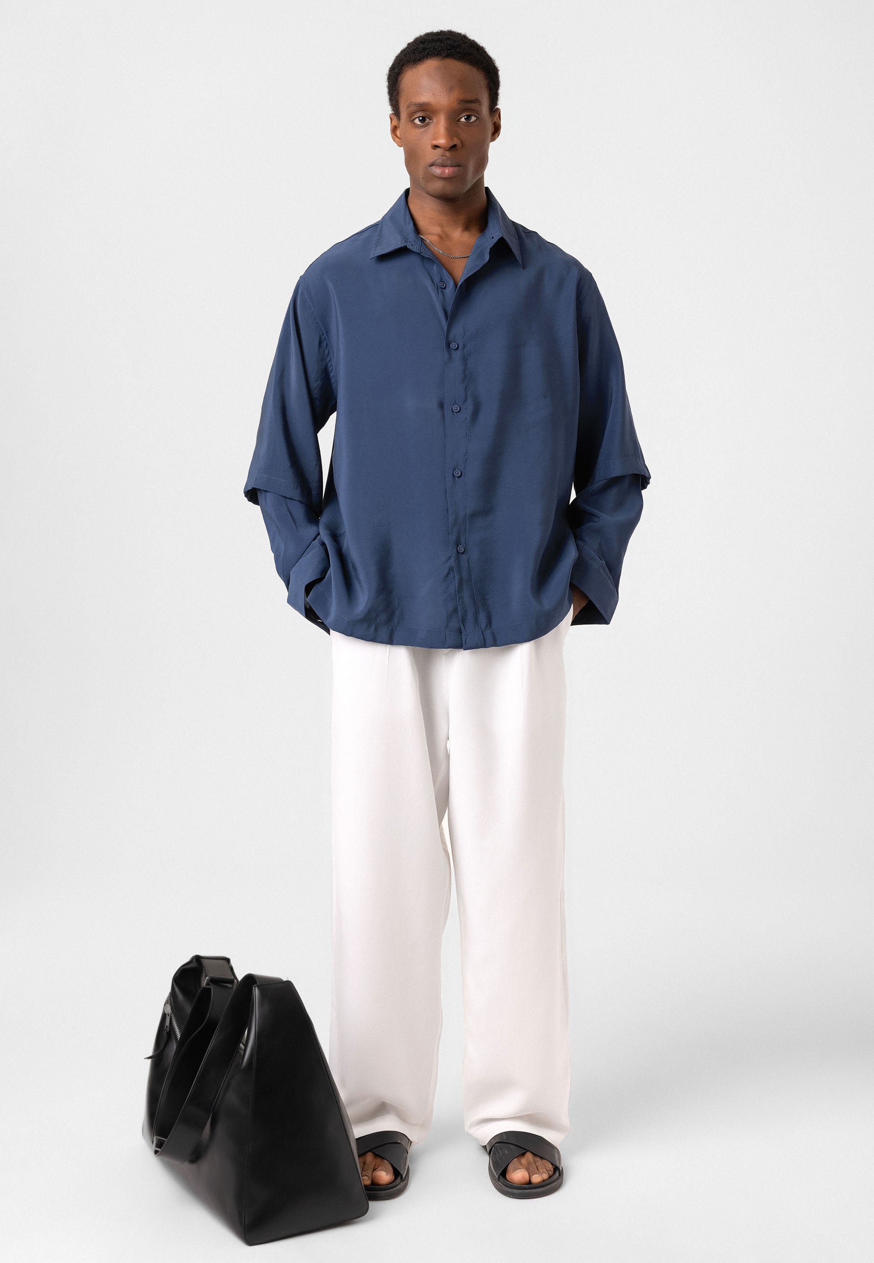 Muted Mauve Button-Up Shirt – Relaxed Fit with Modern Simplicity