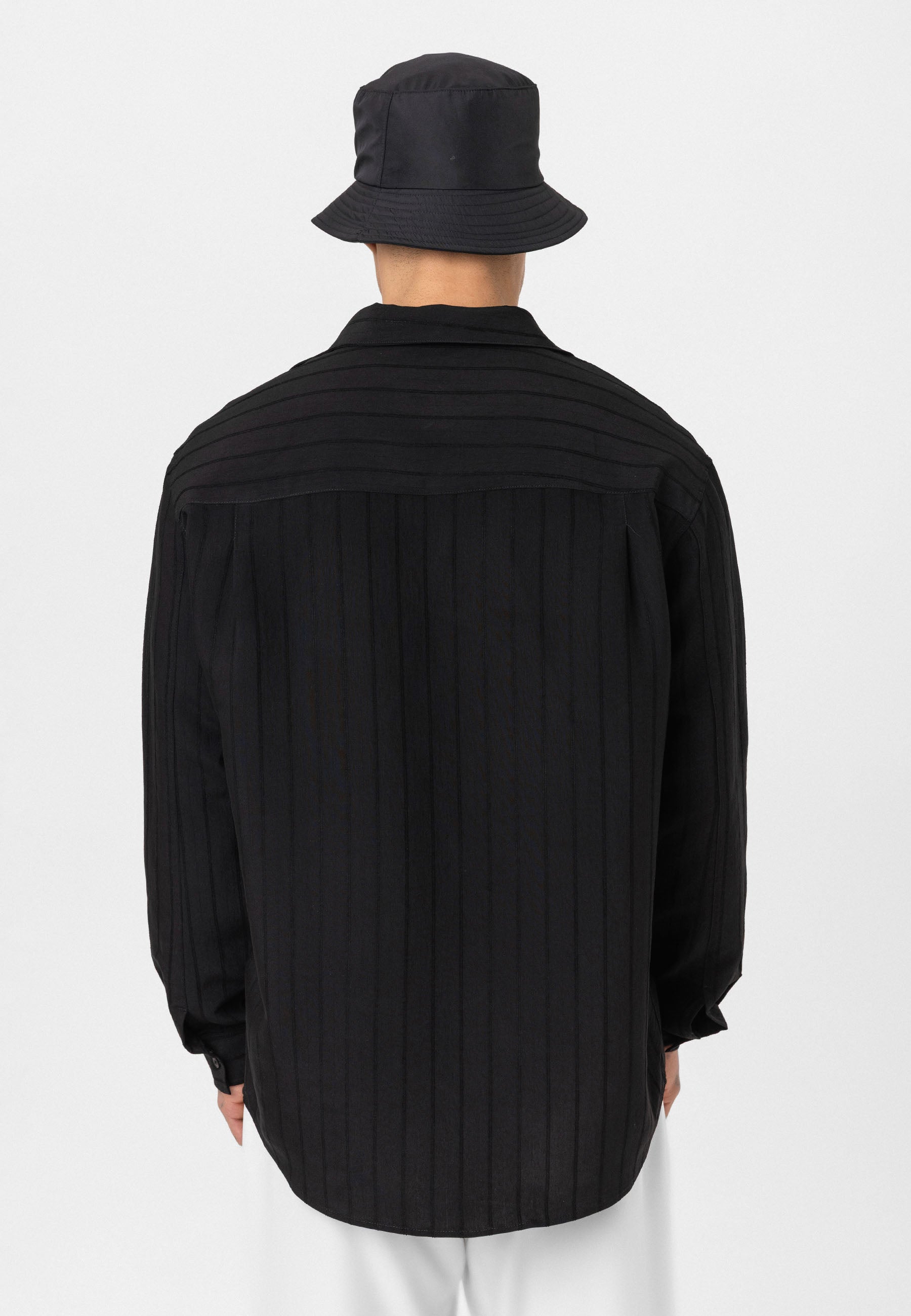 Black Button-Up Shirt – Relaxed Loose Fit