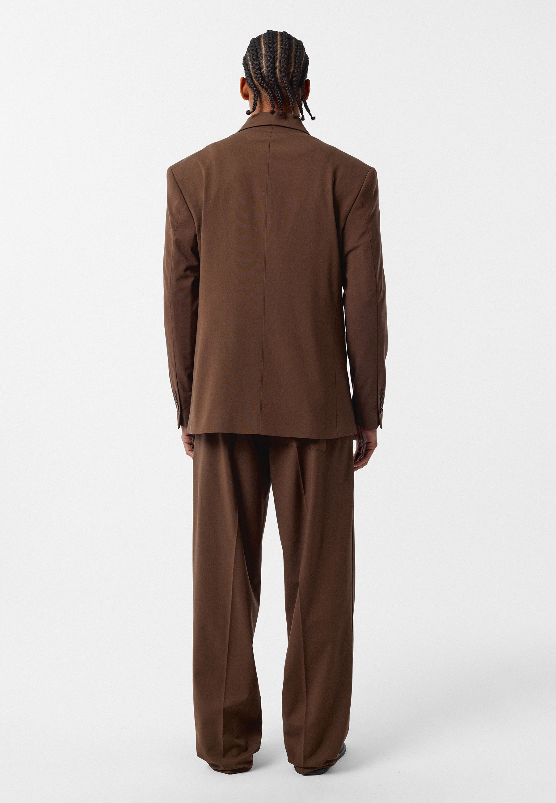 Brown Relaxed Fit Coat Warm Casual Essential