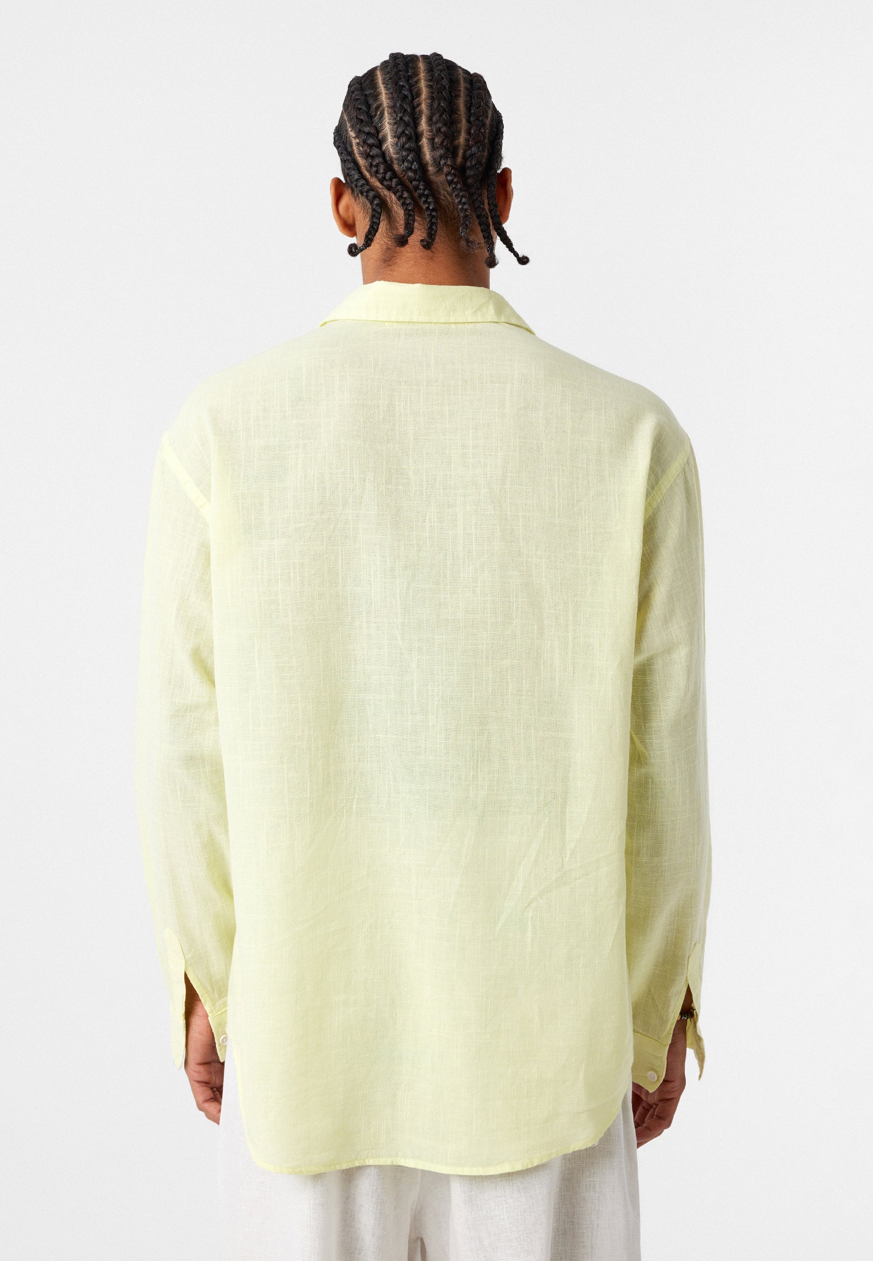 Soft Yellow Oversized Cotton-Linen Shirt – Bright & Breezy Everyday Style