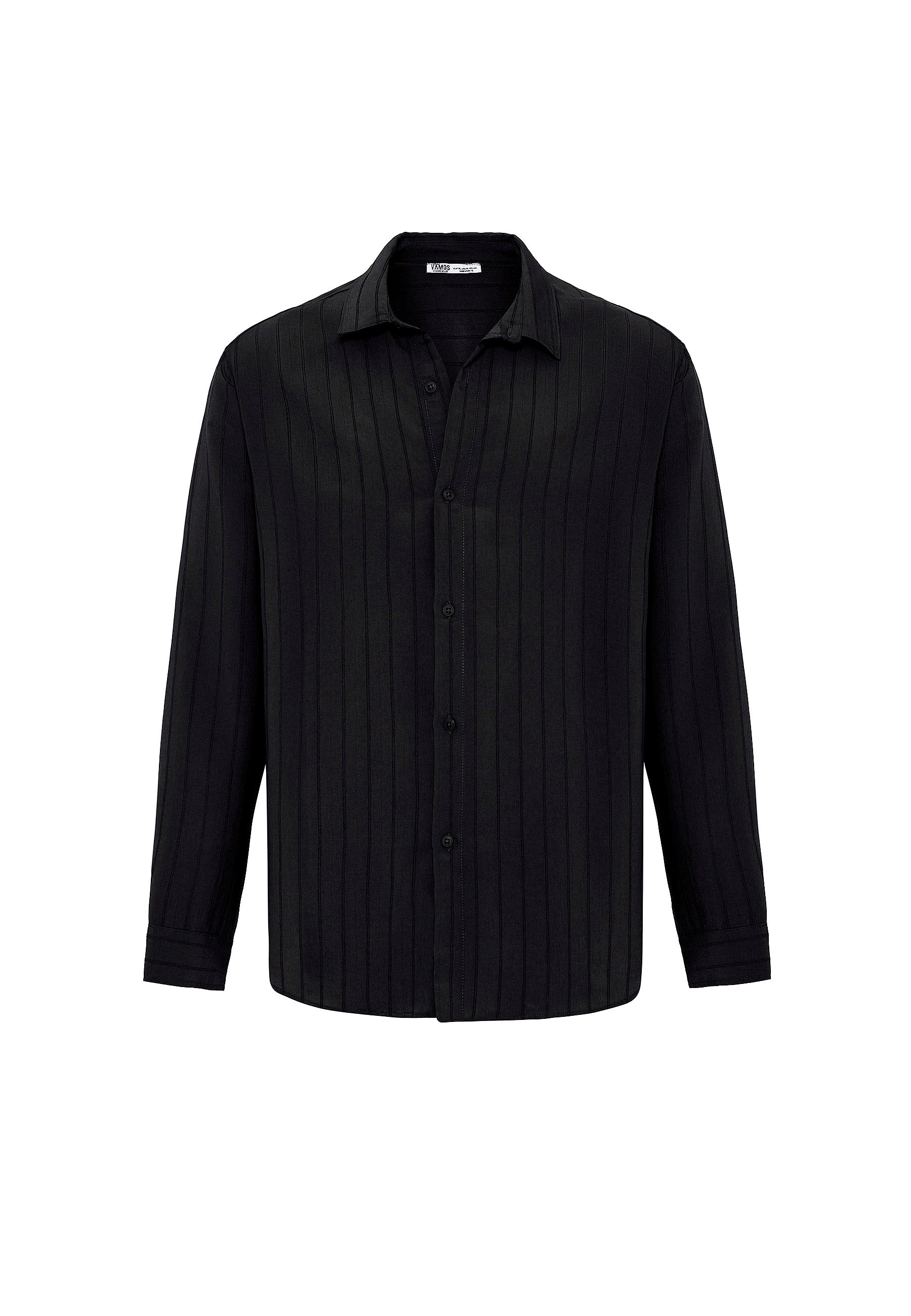 Black Button-Up Shirt – Relaxed Loose Fit