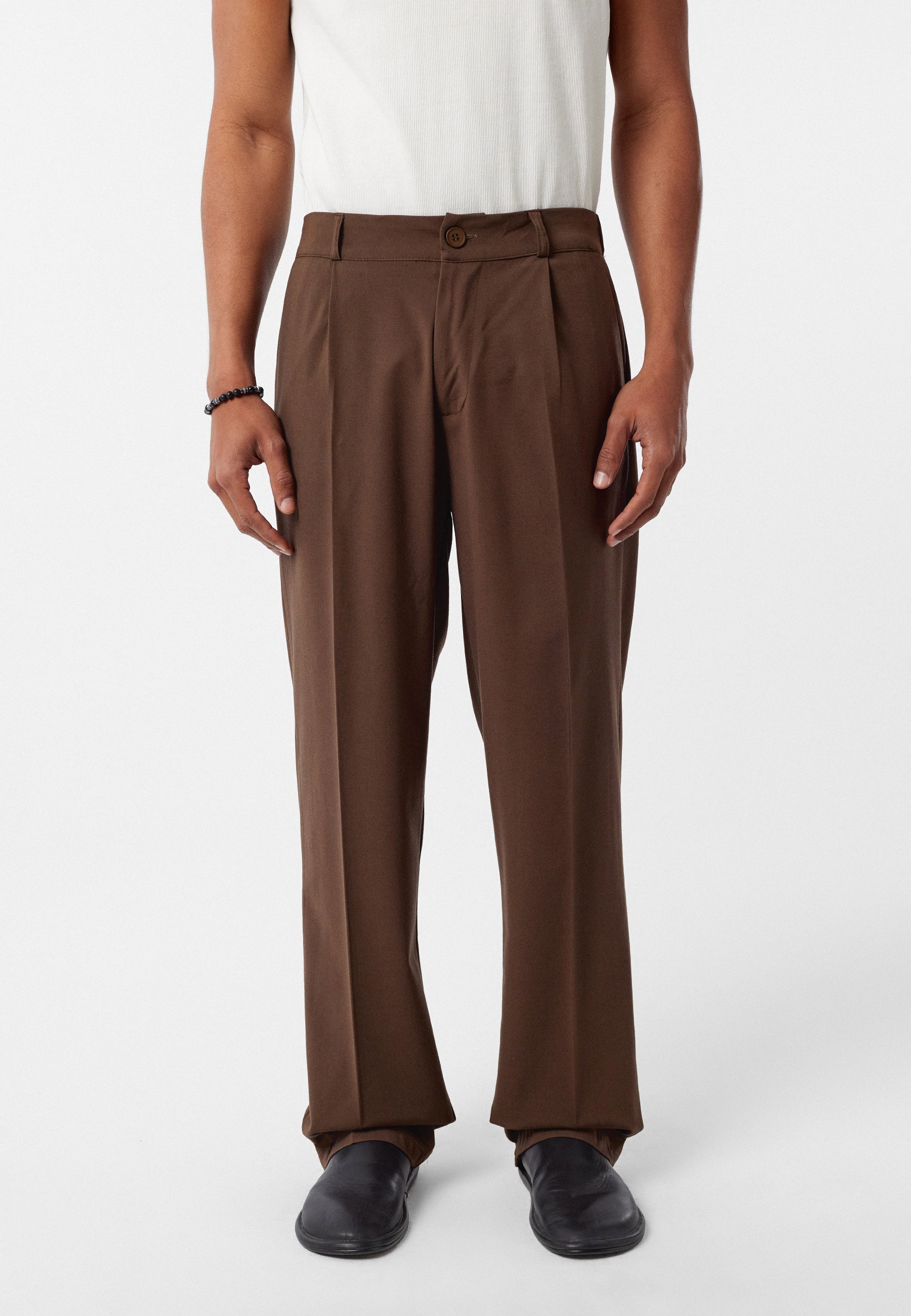 Brown Relaxed Fit Coat Warm Casual Essential