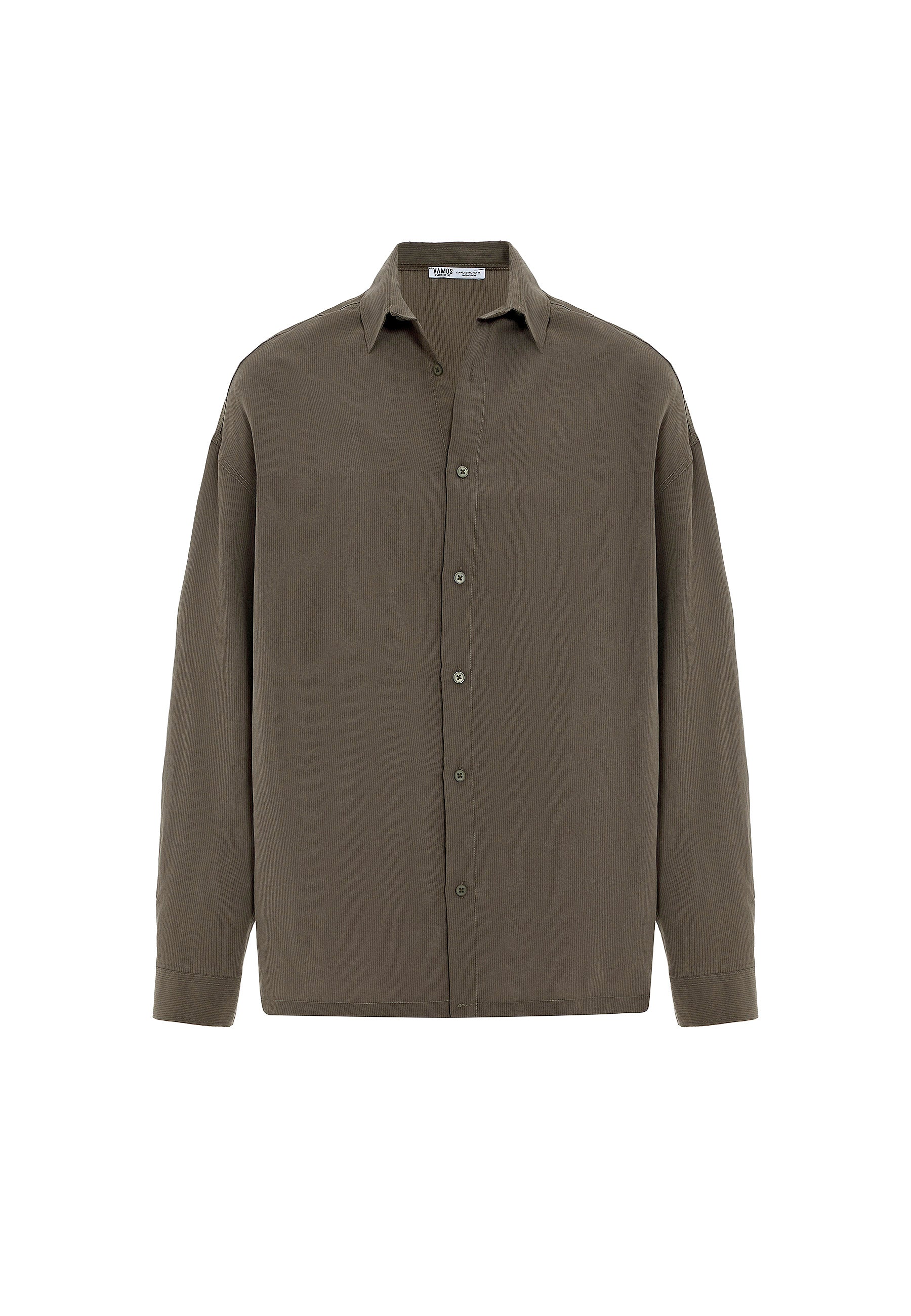Warm Khaki Comfort Fit Long‑Sleeve Shirt – Soft & Casual Everyday Essential