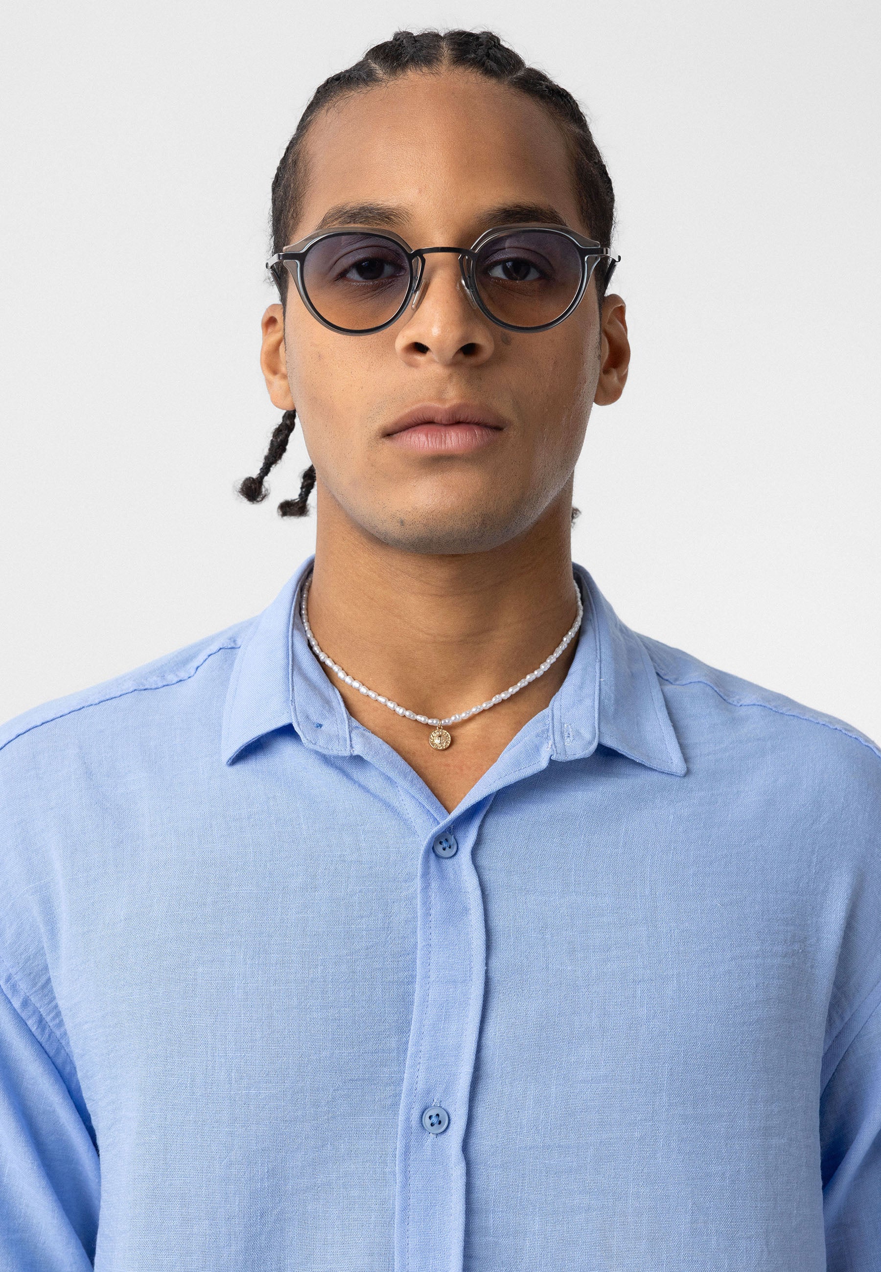 Vibrant Turquoise Oversize Linen-Look Shirt – Relaxed Summer Staple