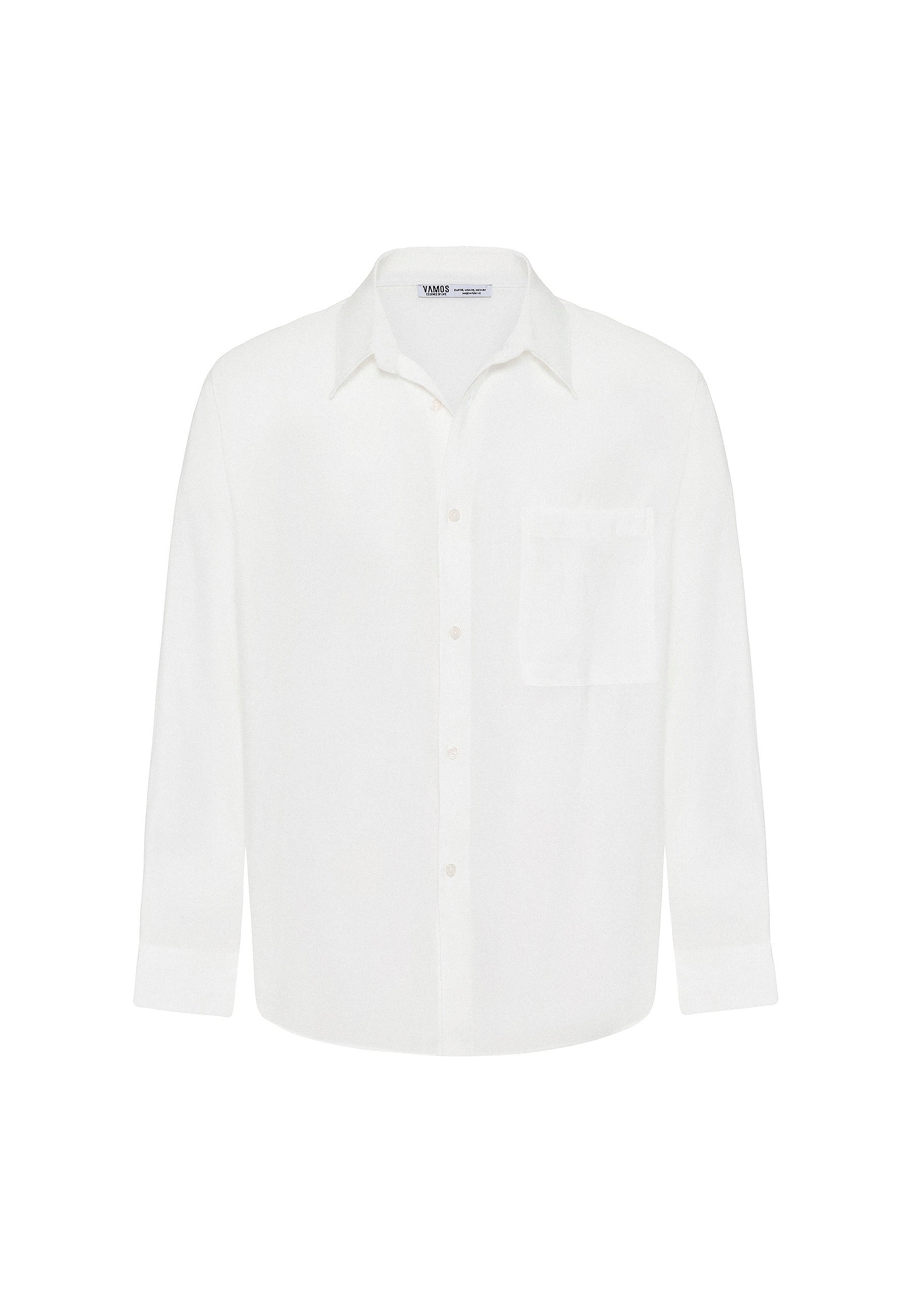 White Oversized Shirt – Long Sleeve, Clean Casual Fit