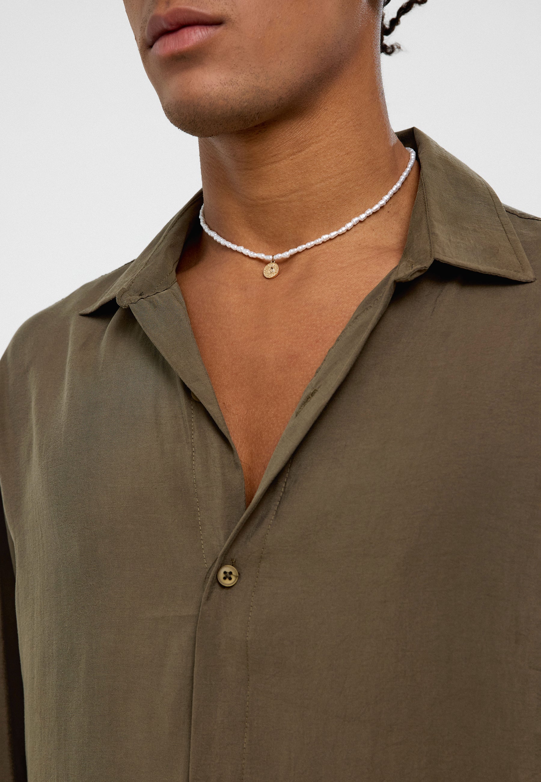 Olive Green Modal Blend Oversized Shirt – Soft Texture, Relaxed Vibe