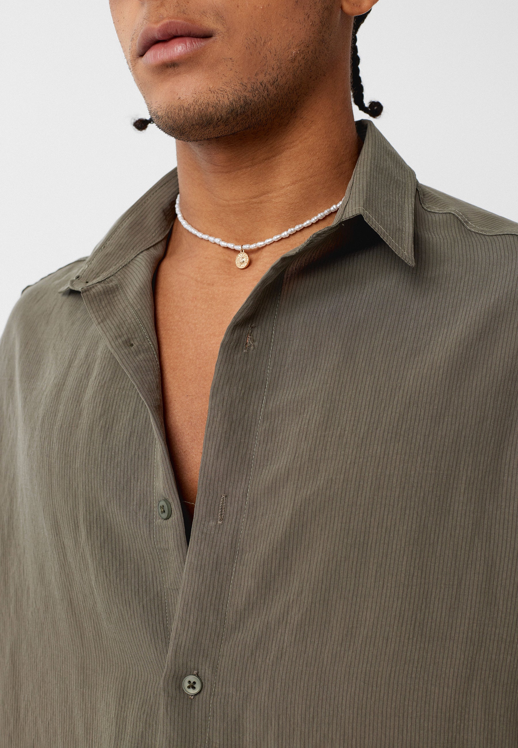 Warm Khaki Comfort Fit Long‑Sleeve Shirt – Soft & Casual Everyday Essential