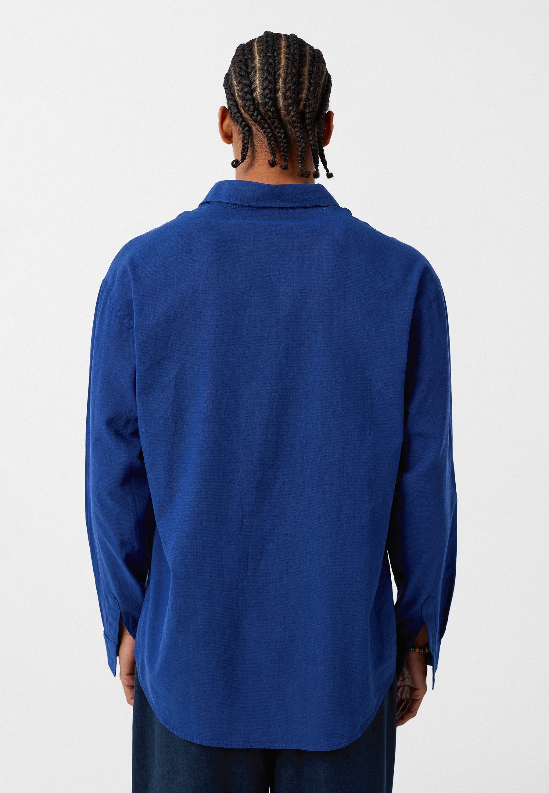Basic Oversize Cotton-Linen Shirt – Fresh & Casual in Soft Blue