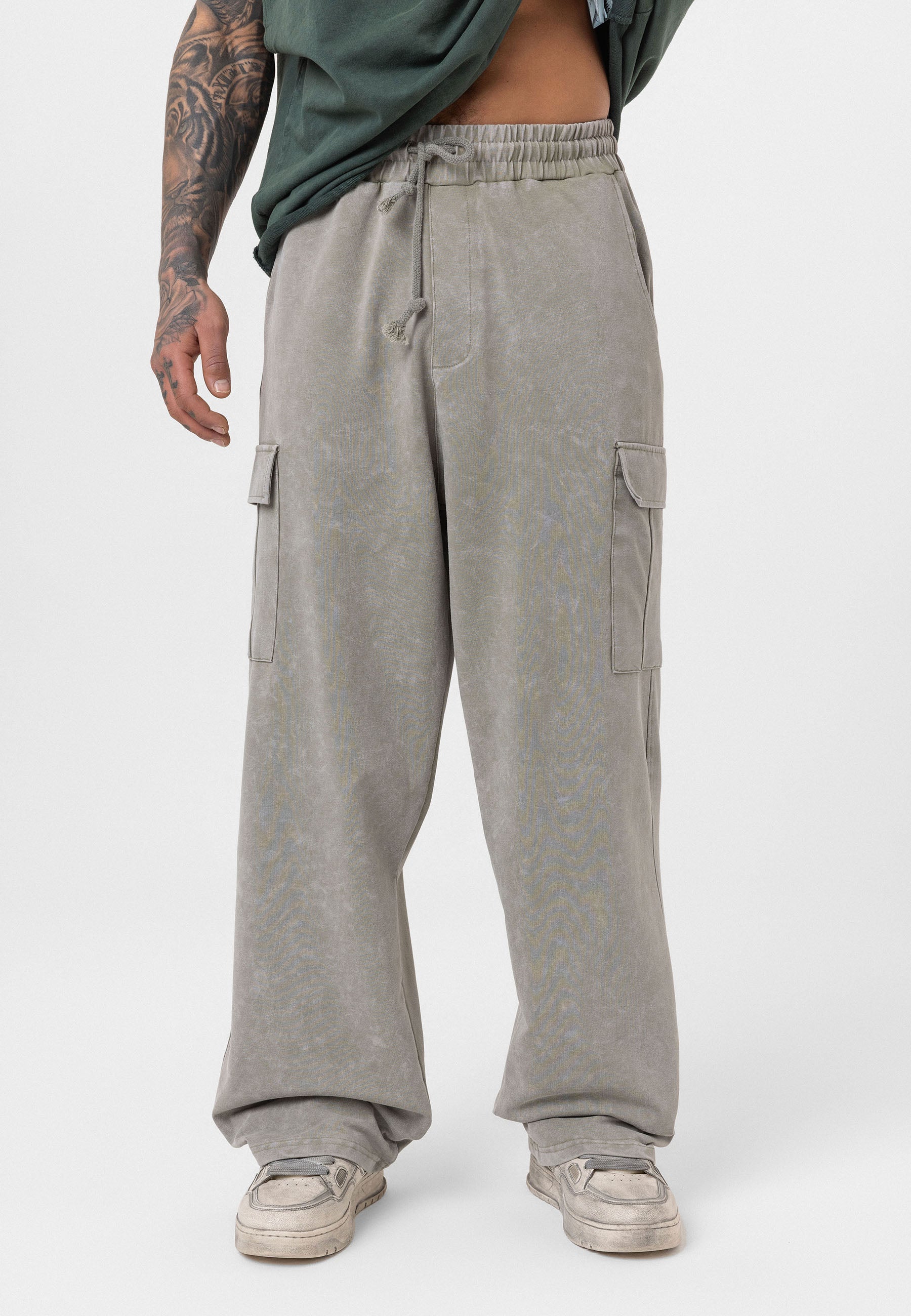 Oversized Graphic Pants – Bold Visuals with Vintage-Washed Appeal