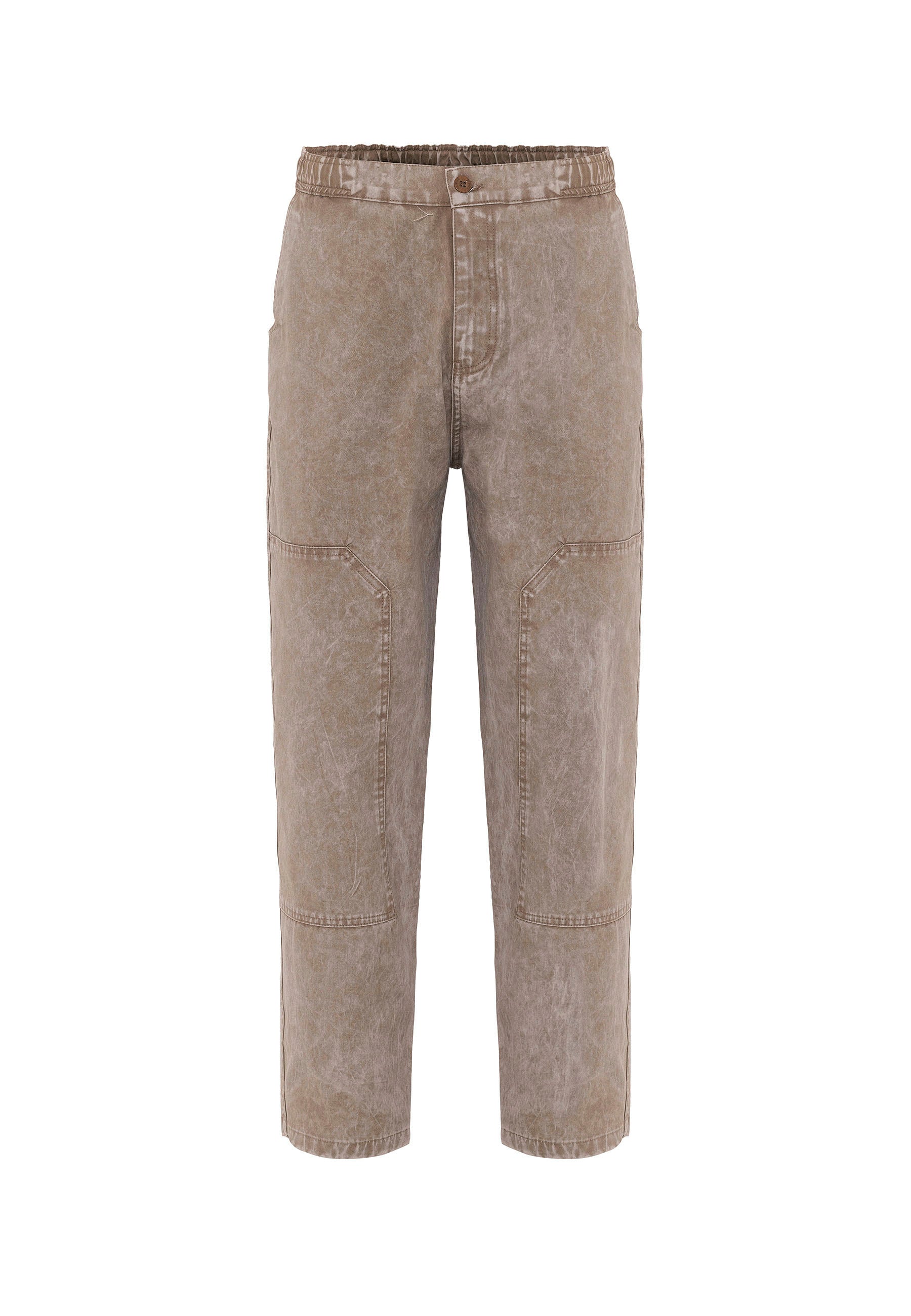 Oversized Washed Woven Pants – Relaxed Volume with Garment-Washed Texture