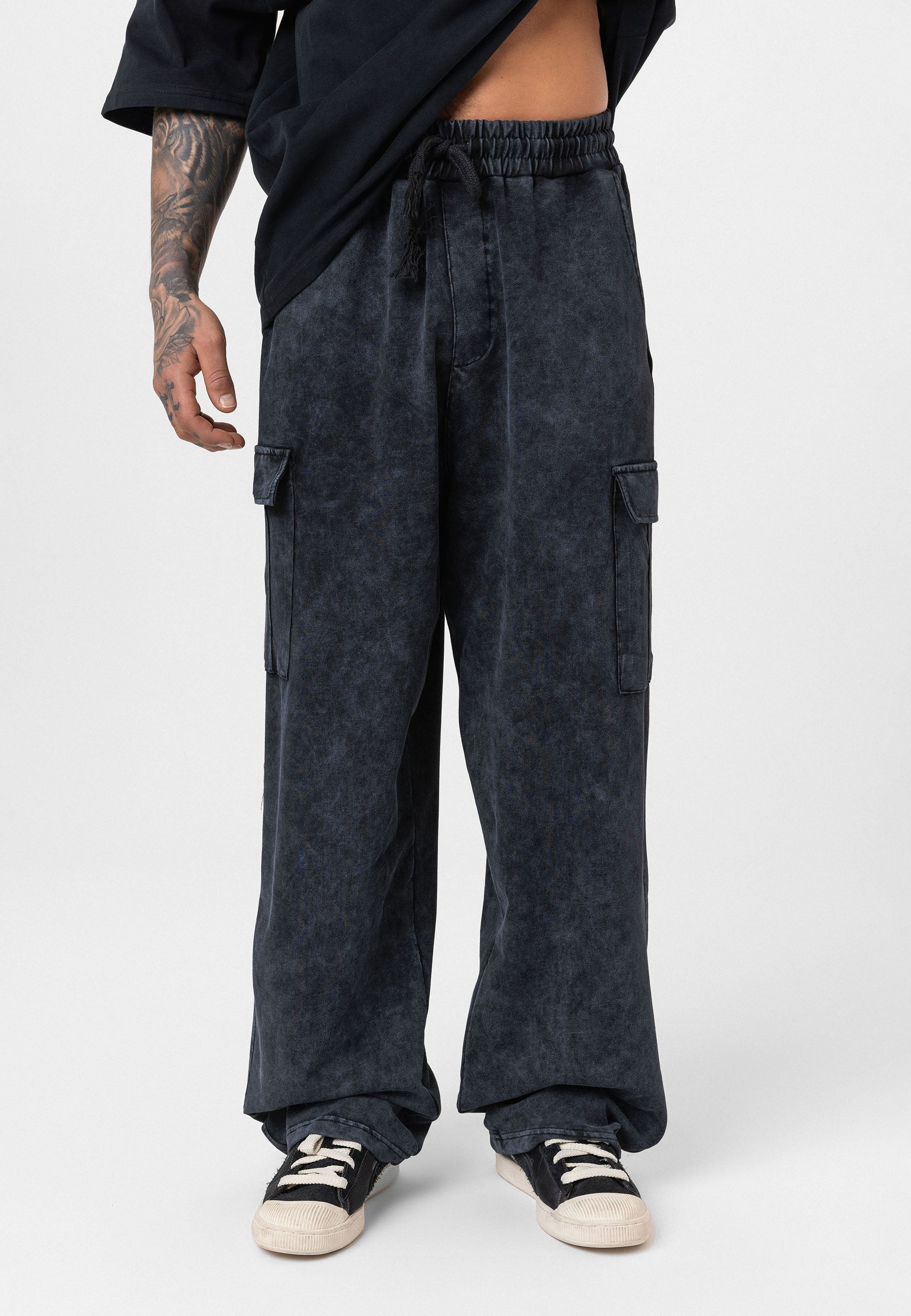 Oversized Graphic Pants – Bold Visuals with Vintage-Washed Appeal